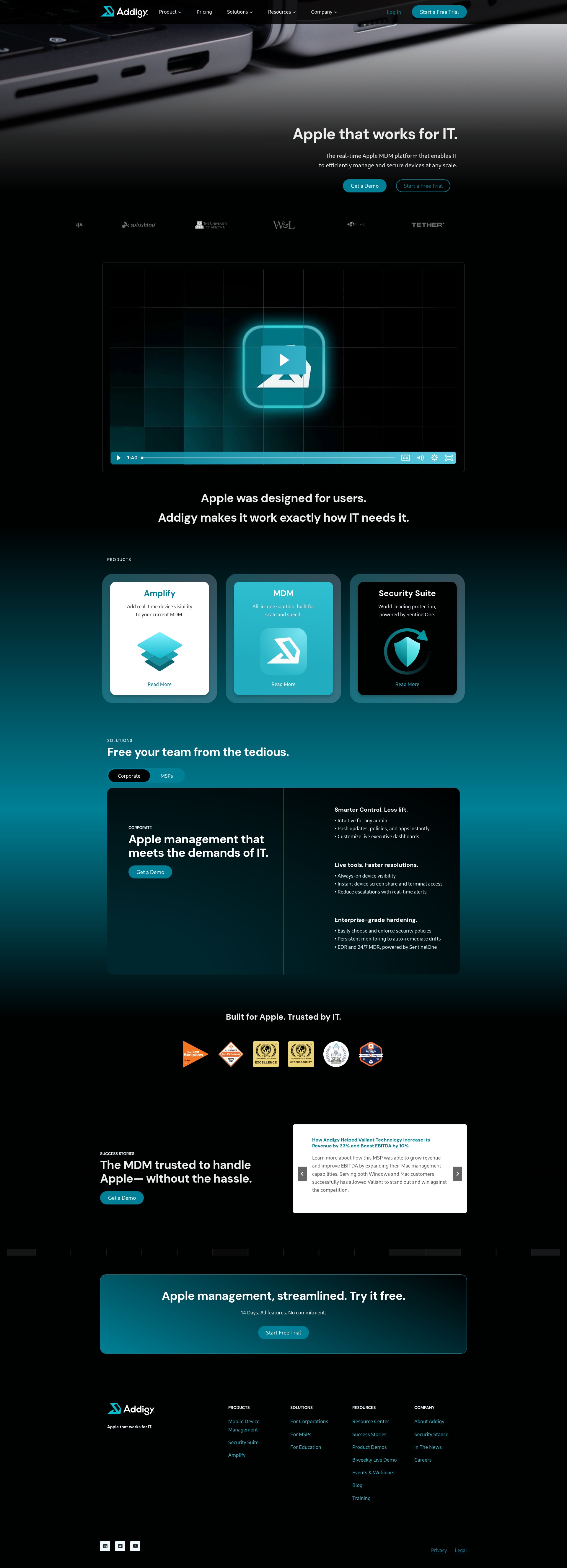 Screenshot of addigy.com