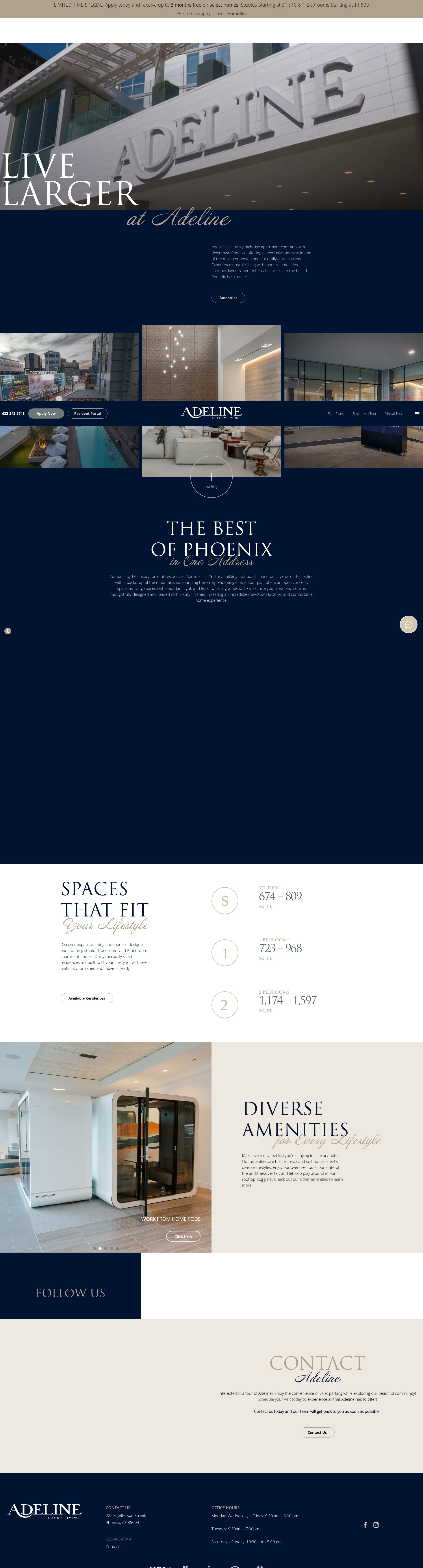 Screenshot of adelinedowntown.com
