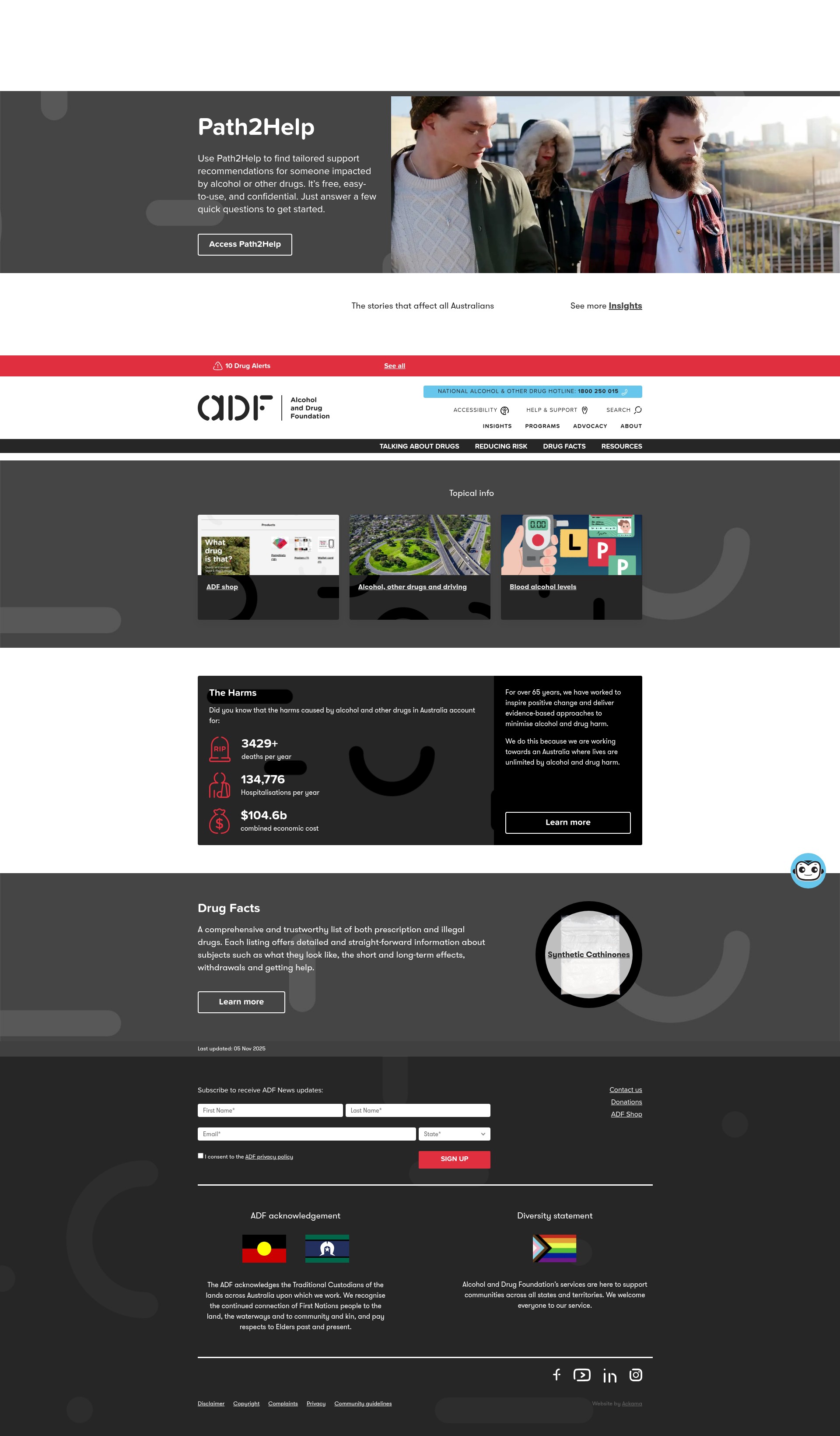 Screenshot of adf.org.au