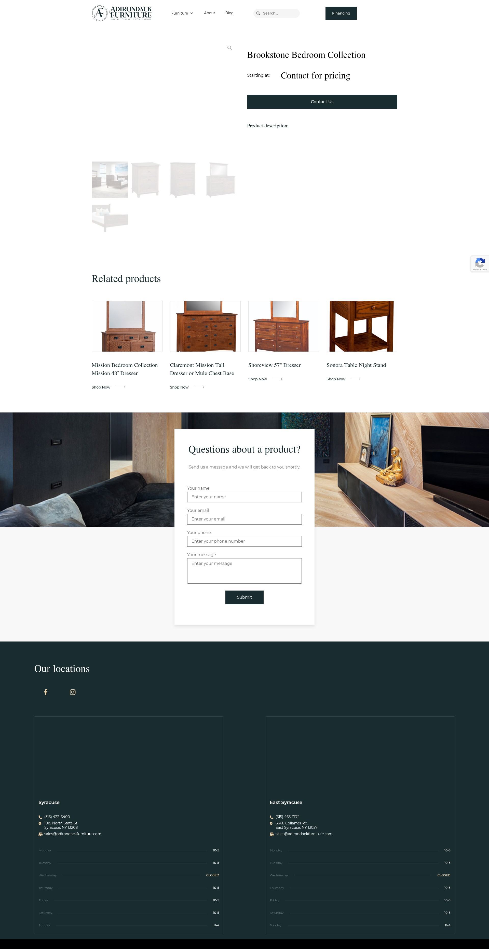Screenshot of adirondackfurniture.com
