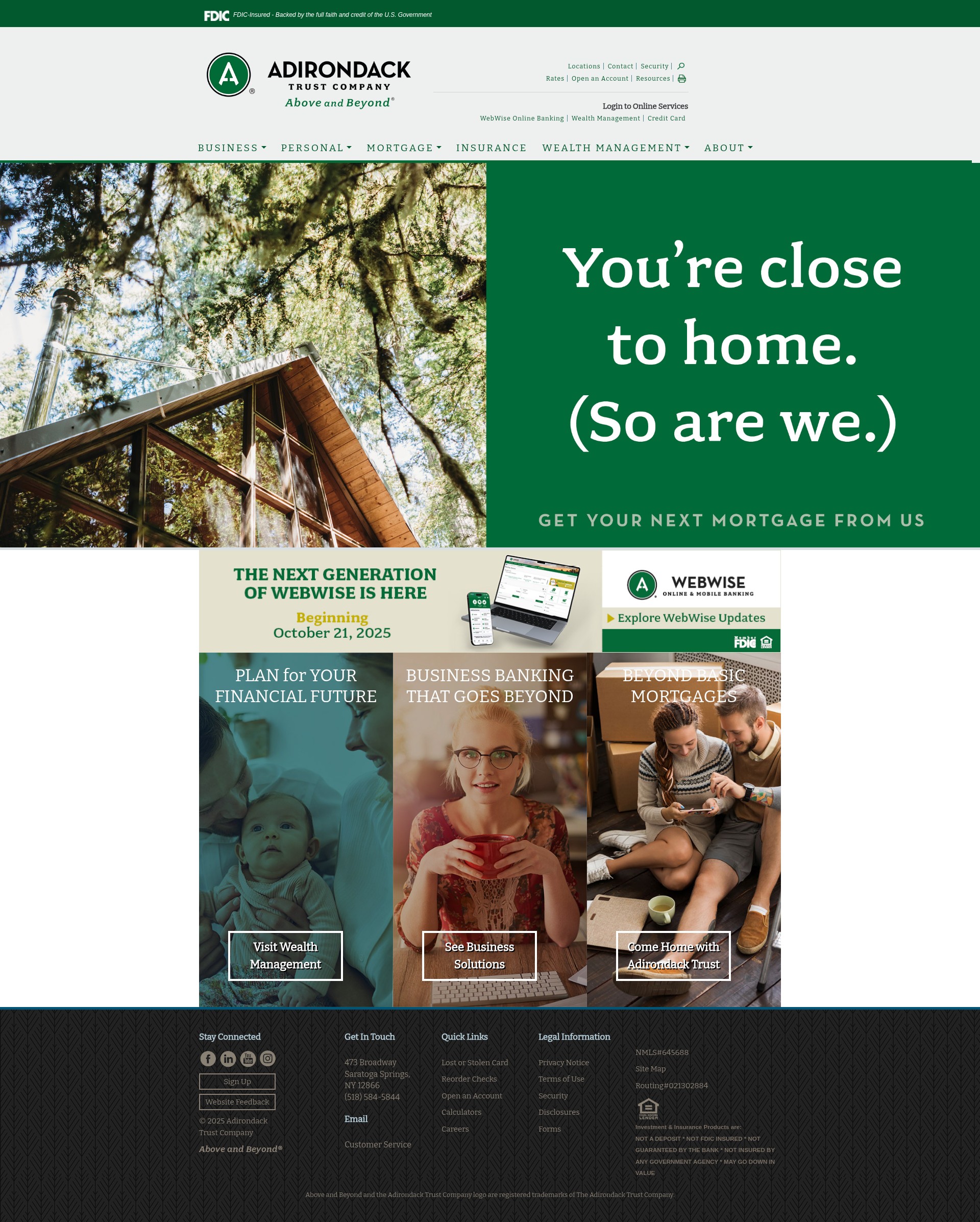 Screenshot of adirondacktrust.com