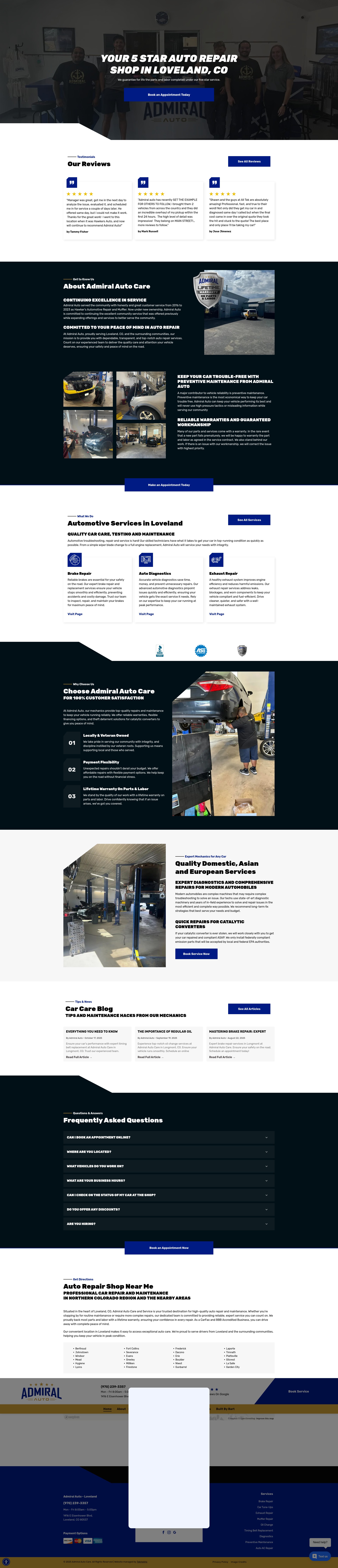 Screenshot of admiralautoservice.com