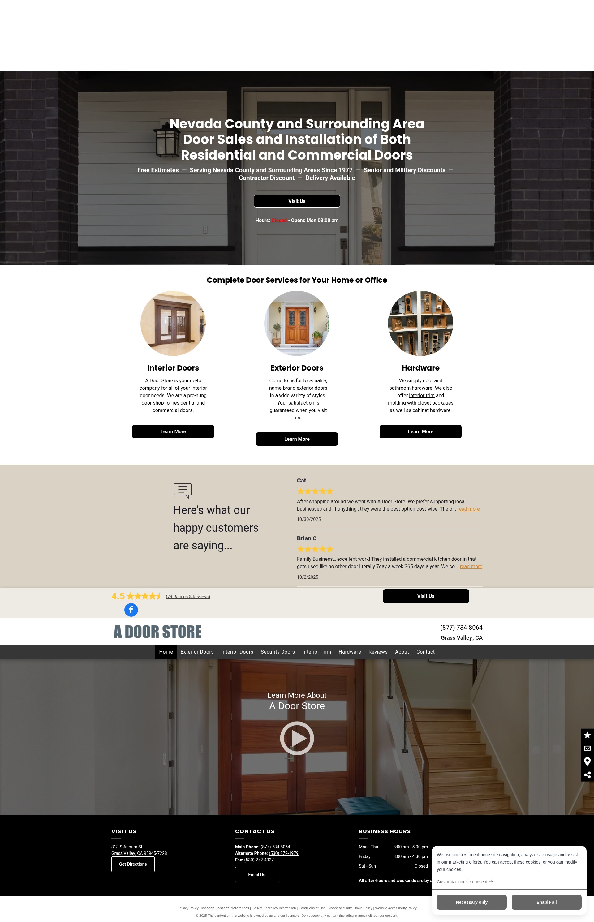 Screenshot of adoorstoregv.com