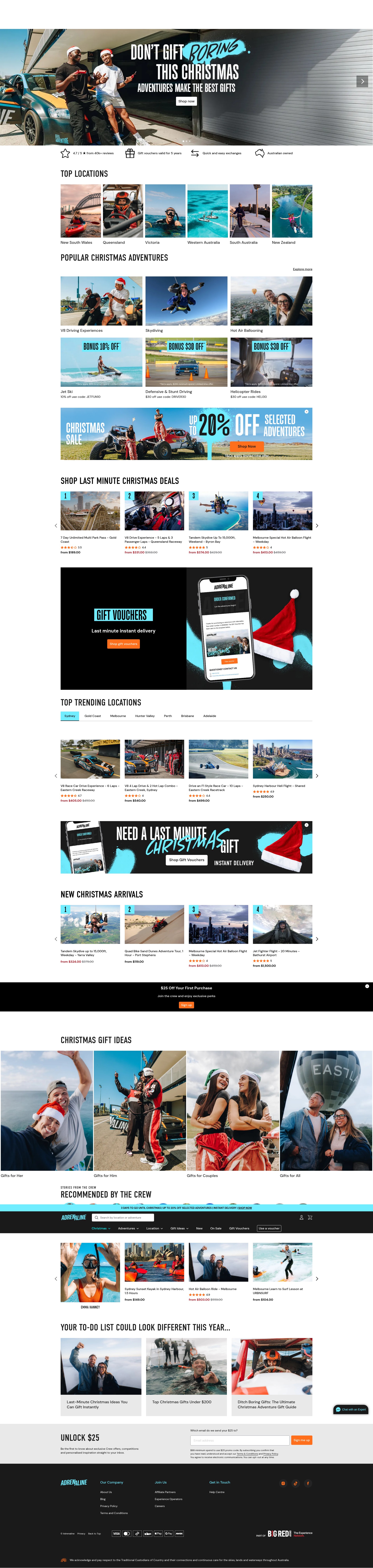 Screenshot of adrenaline.com.au