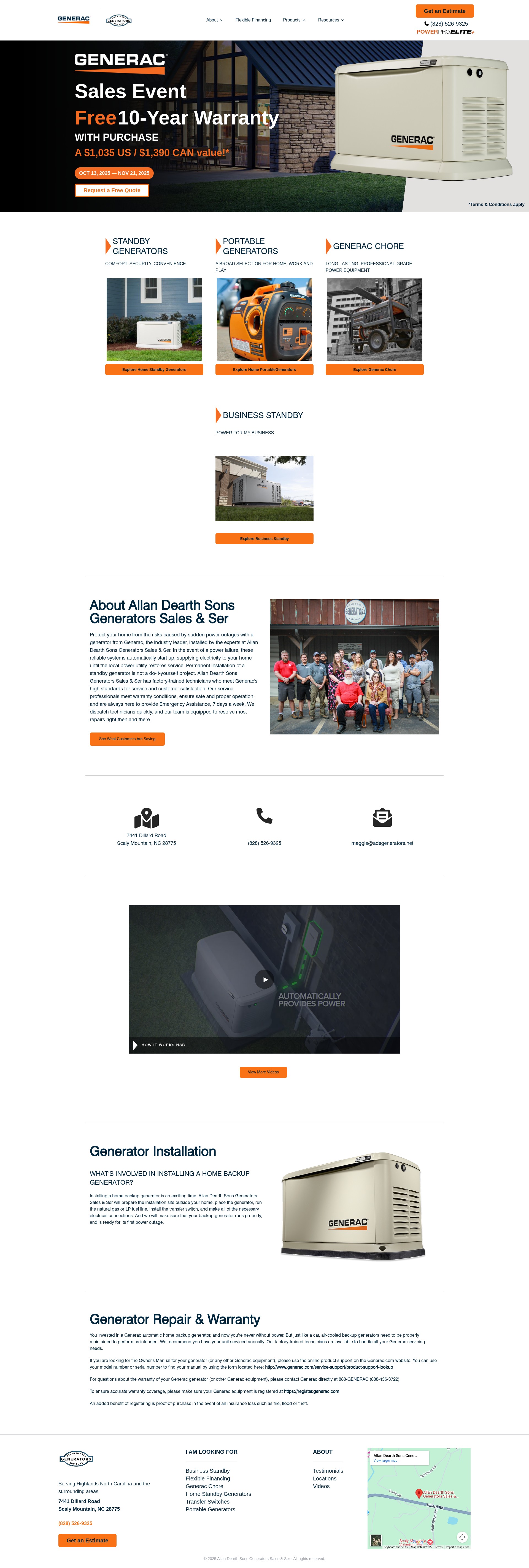 Screenshot of adsemergencypower.com