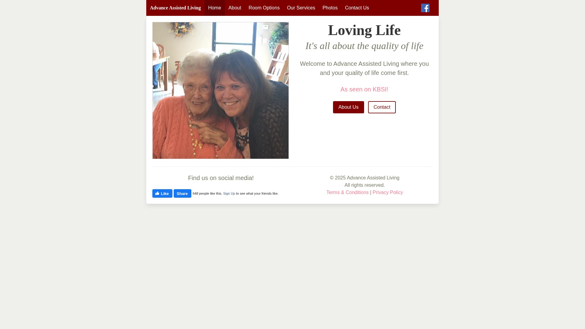 Screenshot of advanceassistedliving.com