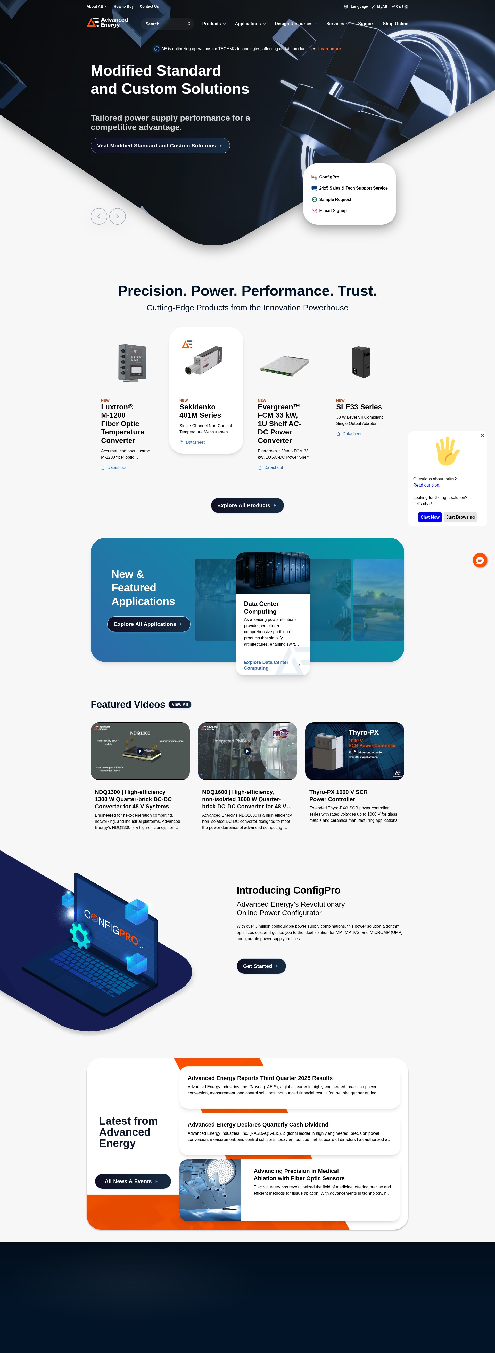 Screenshot of advancedenergy.com