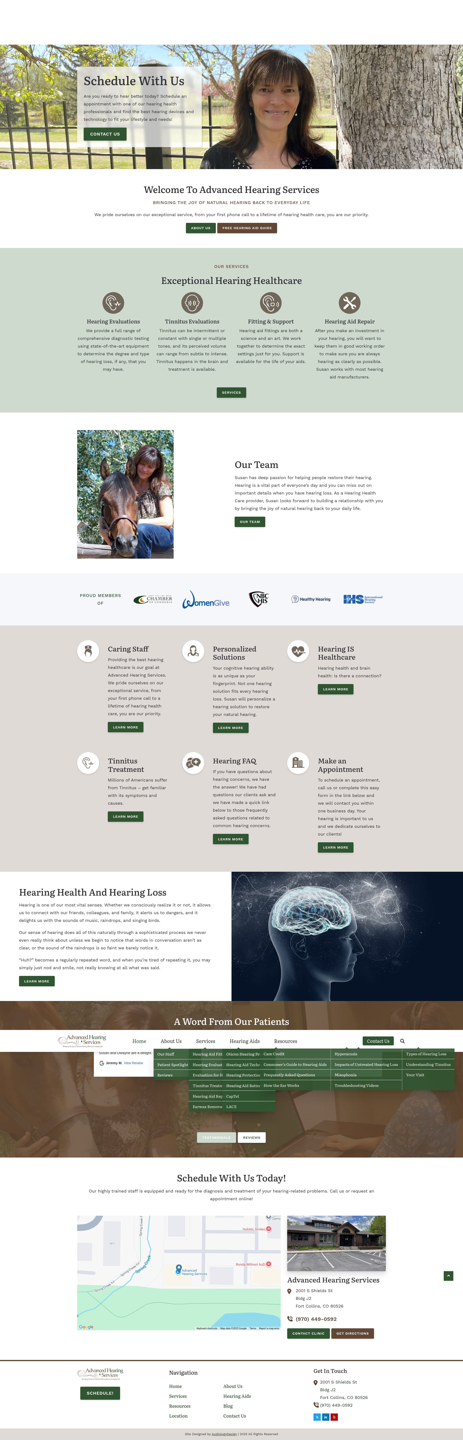 Screenshot of advancedhearing.net