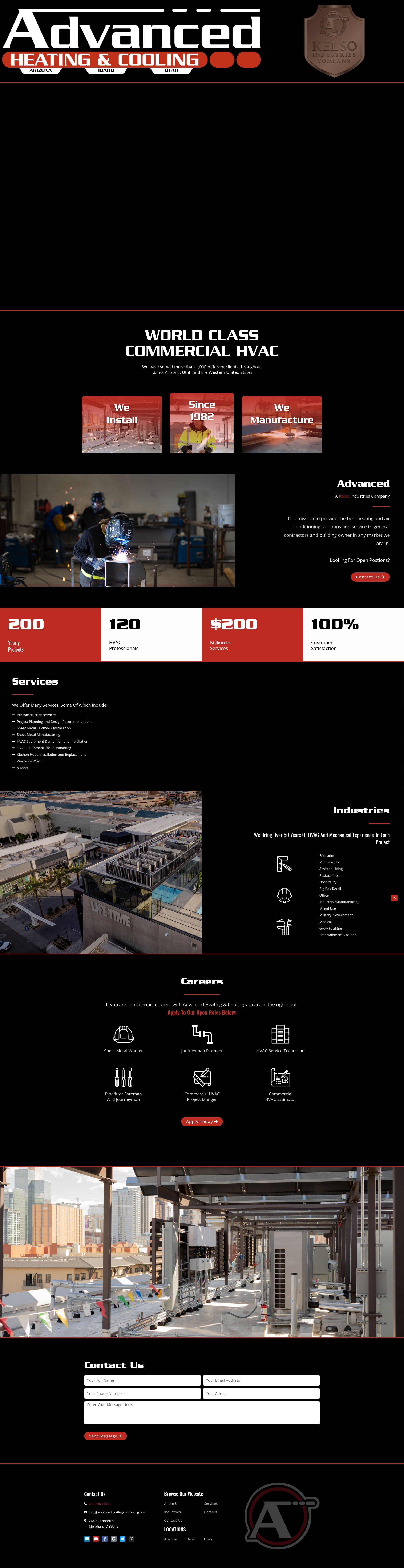 Screenshot of advancedheatingandcooling.com
