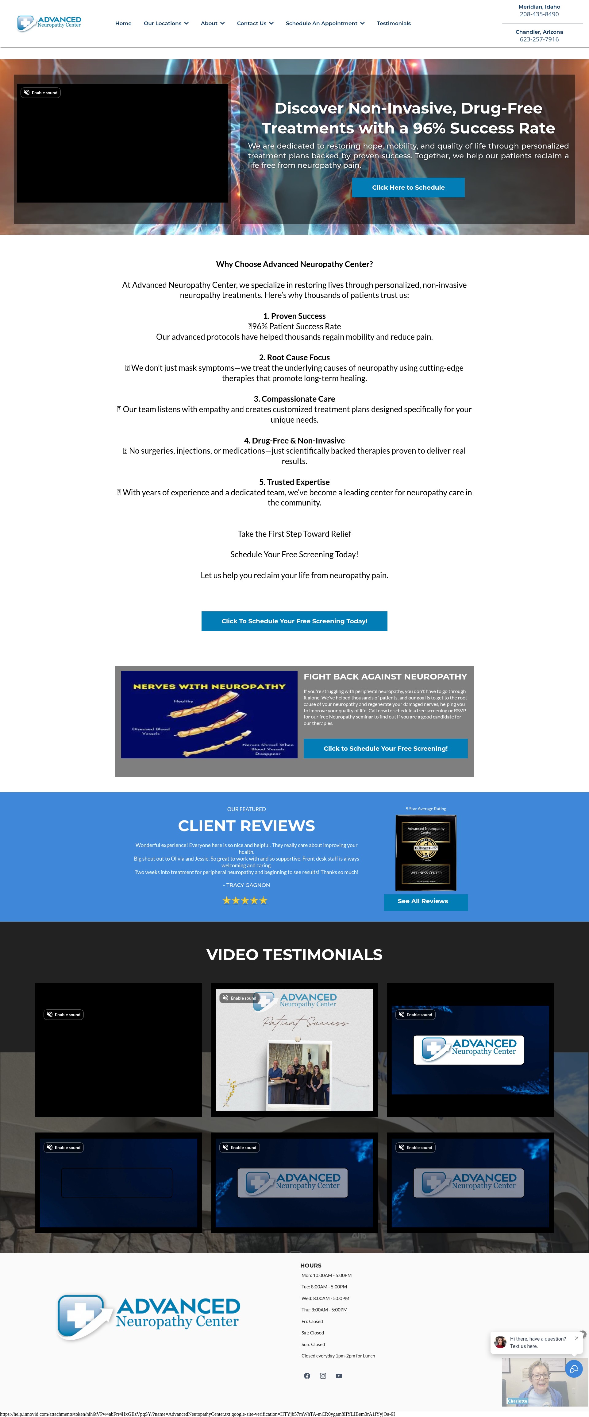 Screenshot of advancedneuropathycenter.com