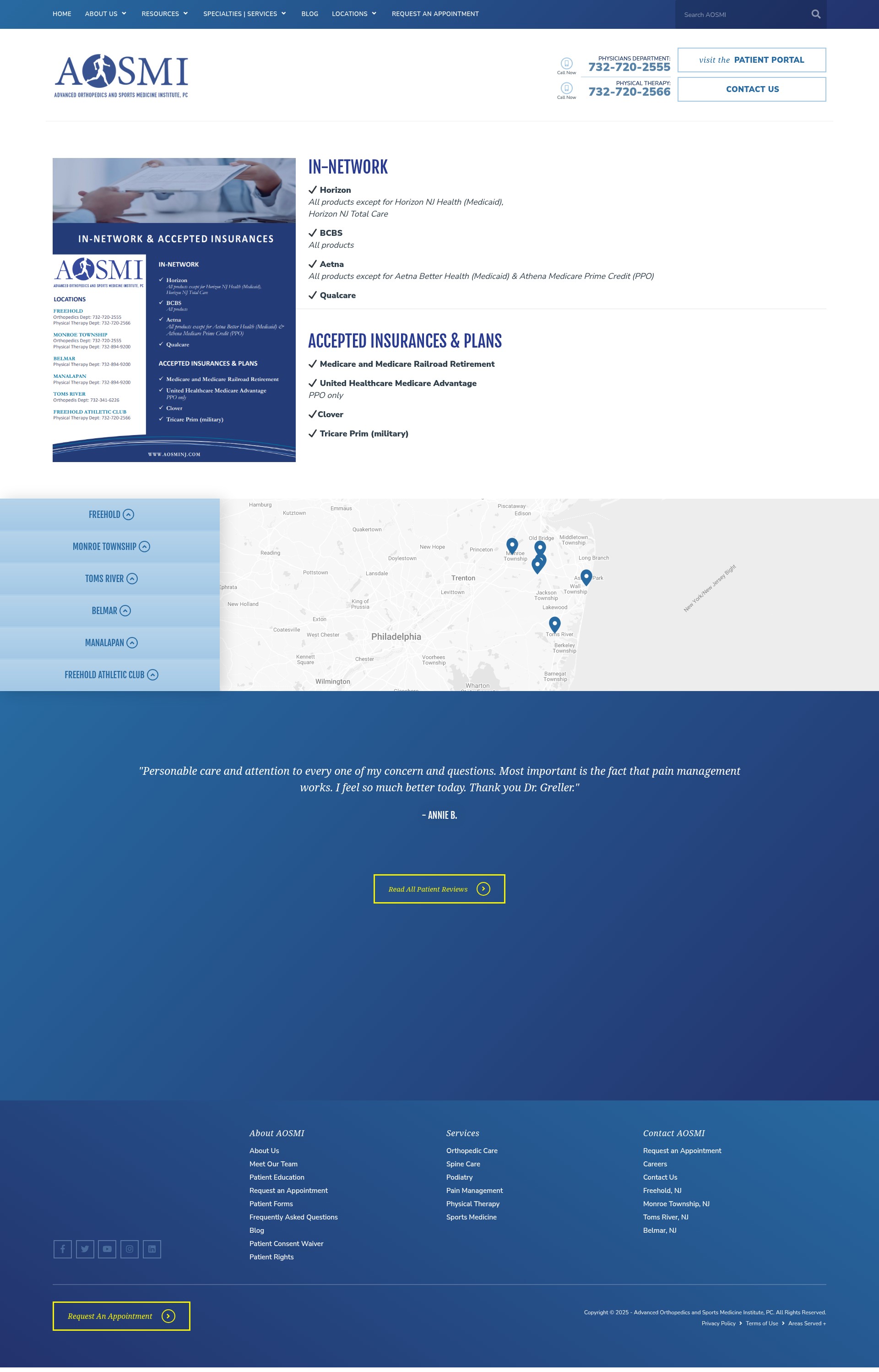 Screenshot of advancedorthosports.com