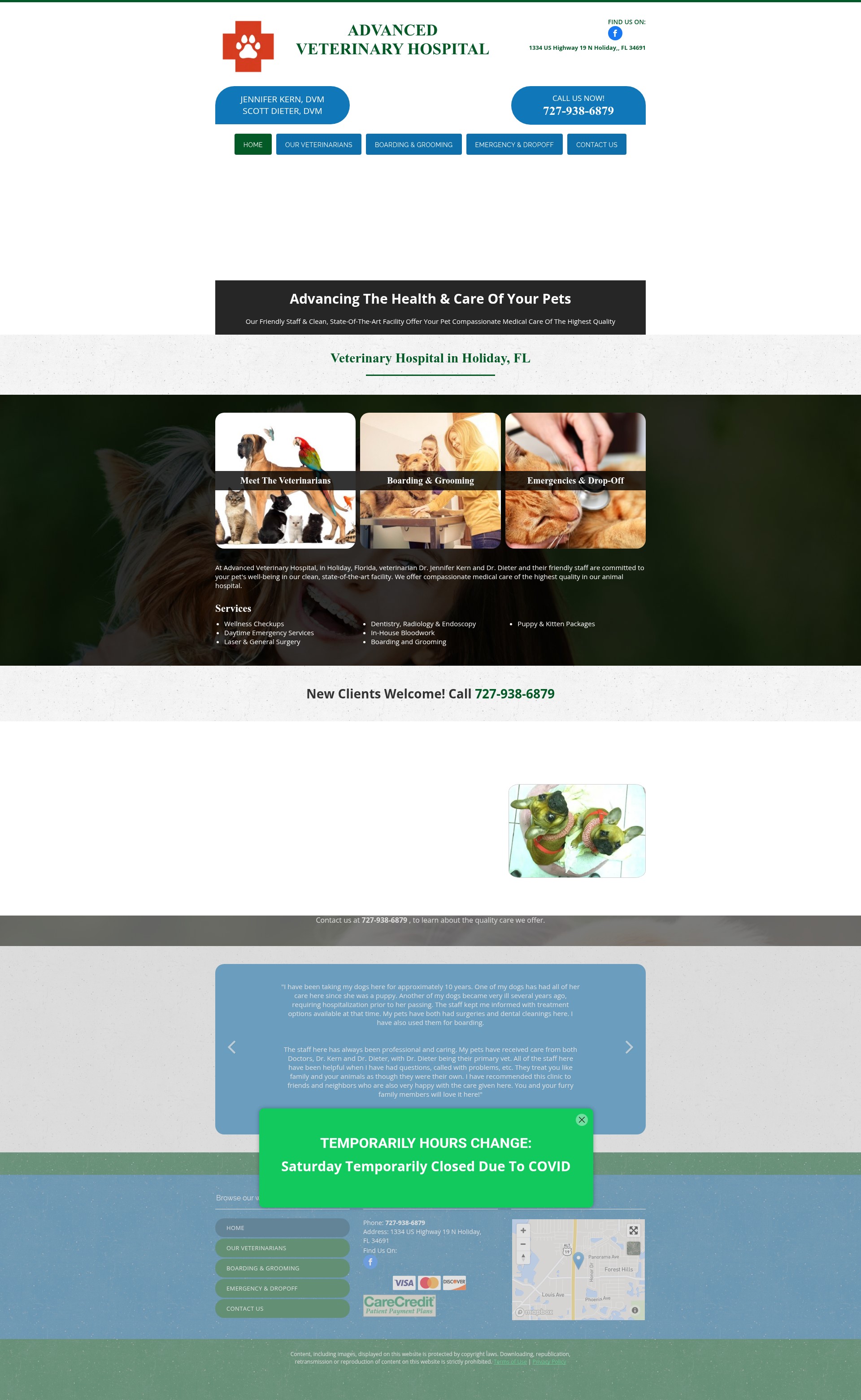 Screenshot of advancedveterinaryhospital.com