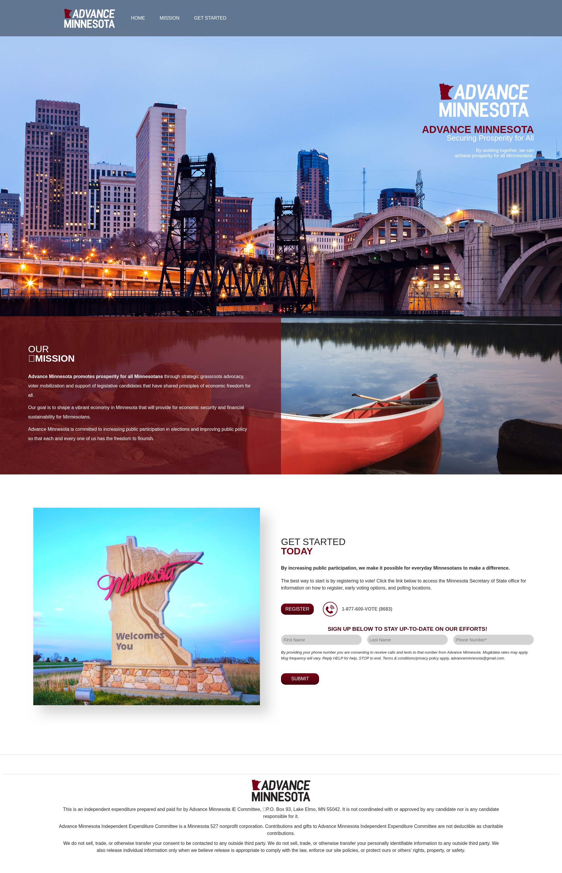 Screenshot of advanceminnesota.com