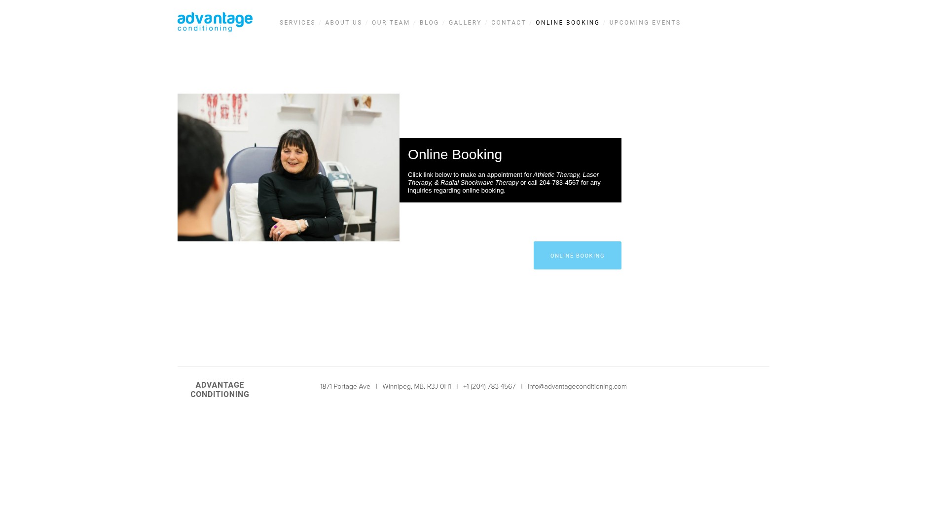 Screenshot of advantageconditioning.com