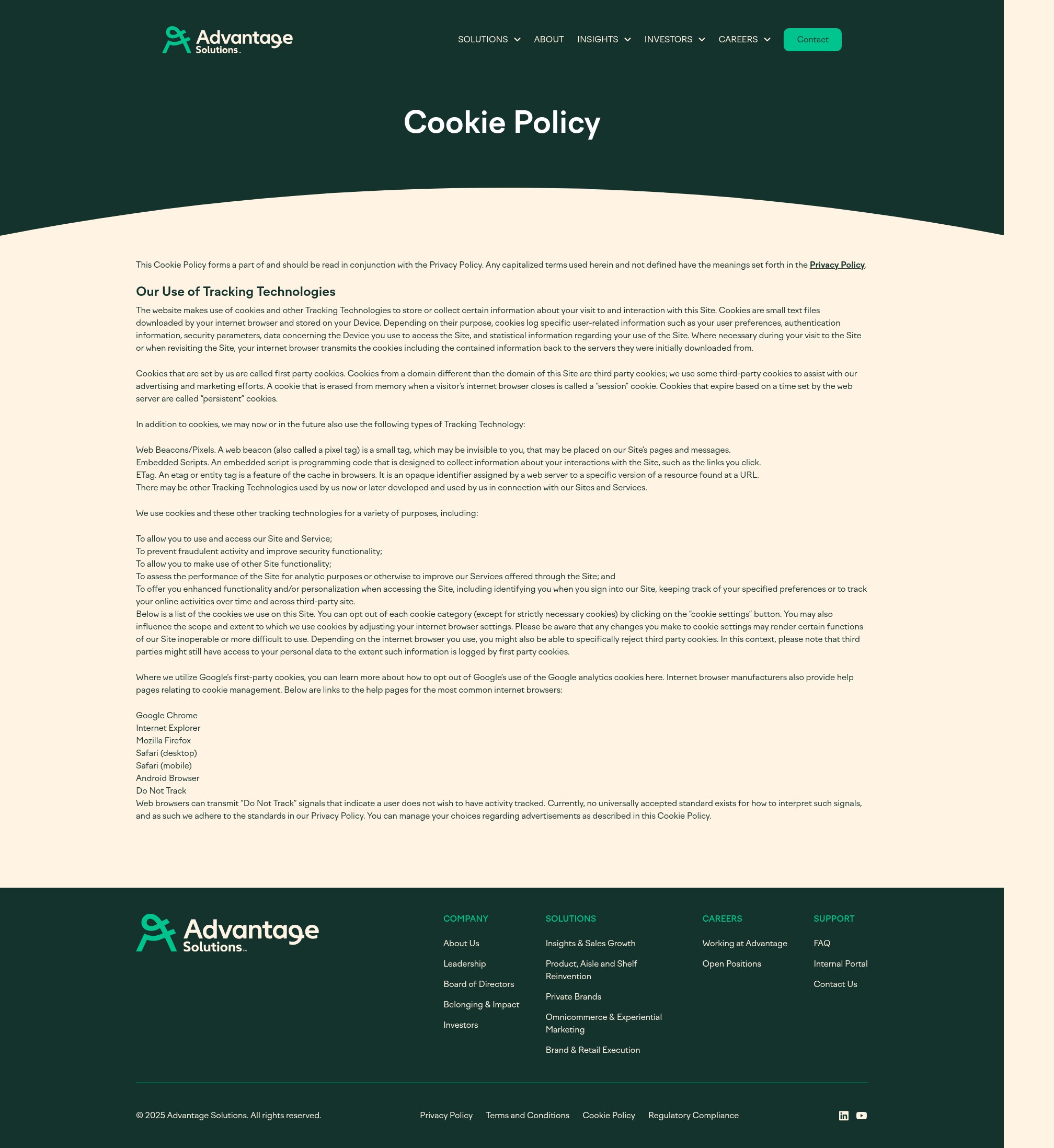 Screenshot of advantagesolutions.net