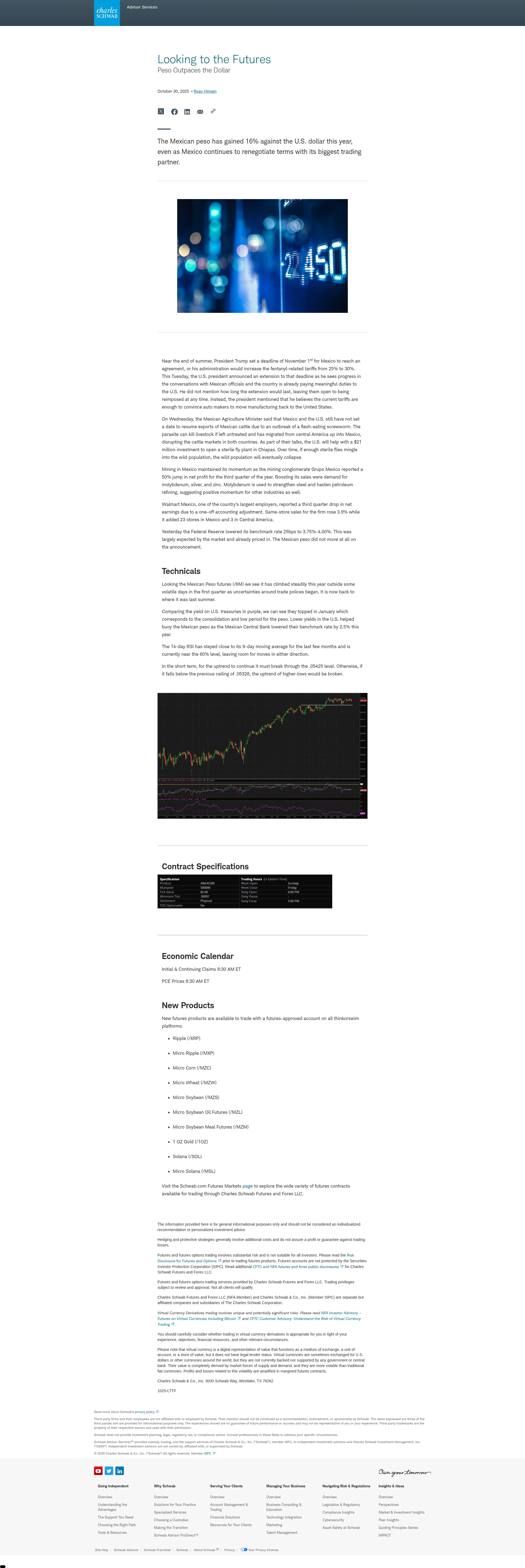 Screenshot of advisorservices.schwab.com