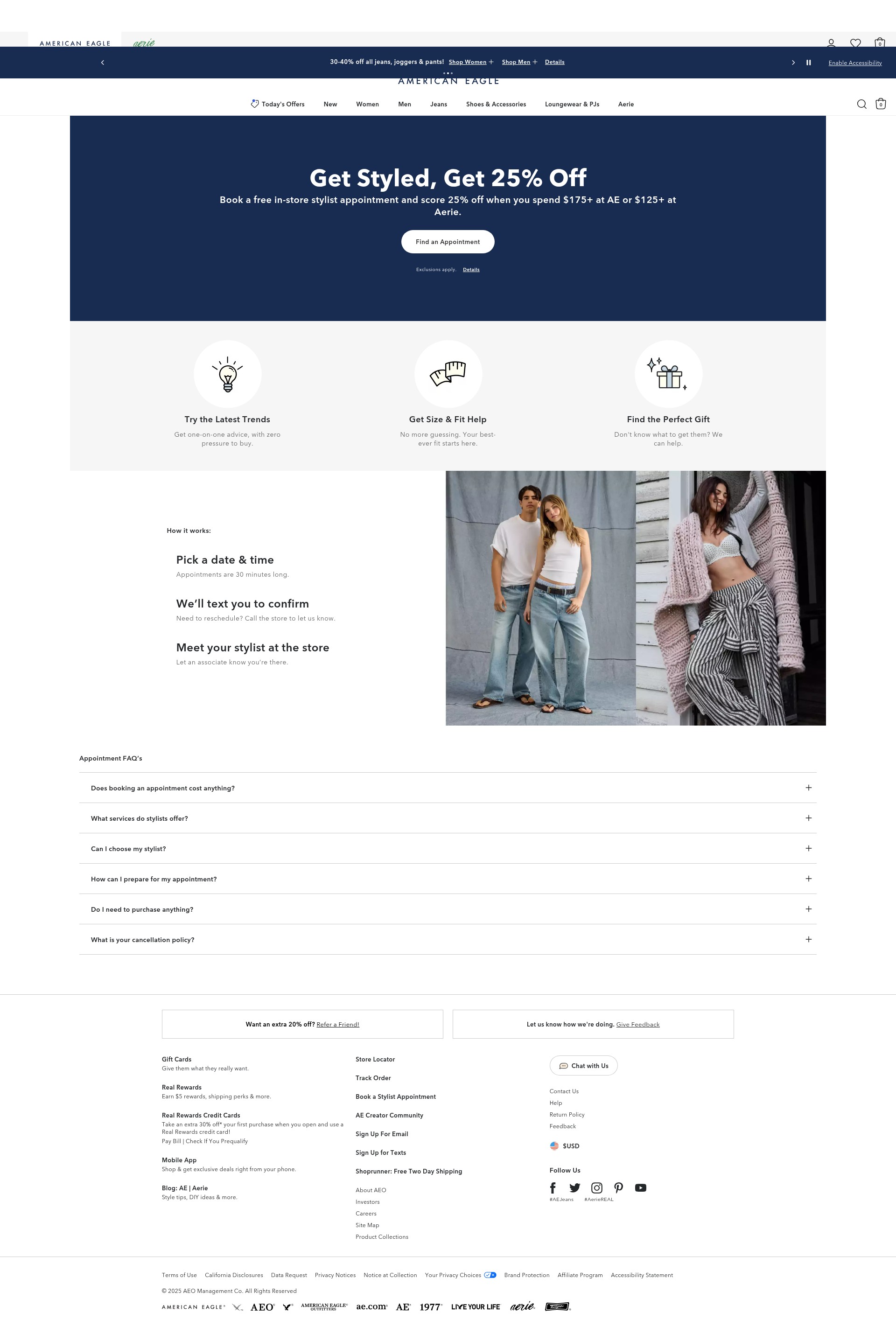 Screenshot of ae.com