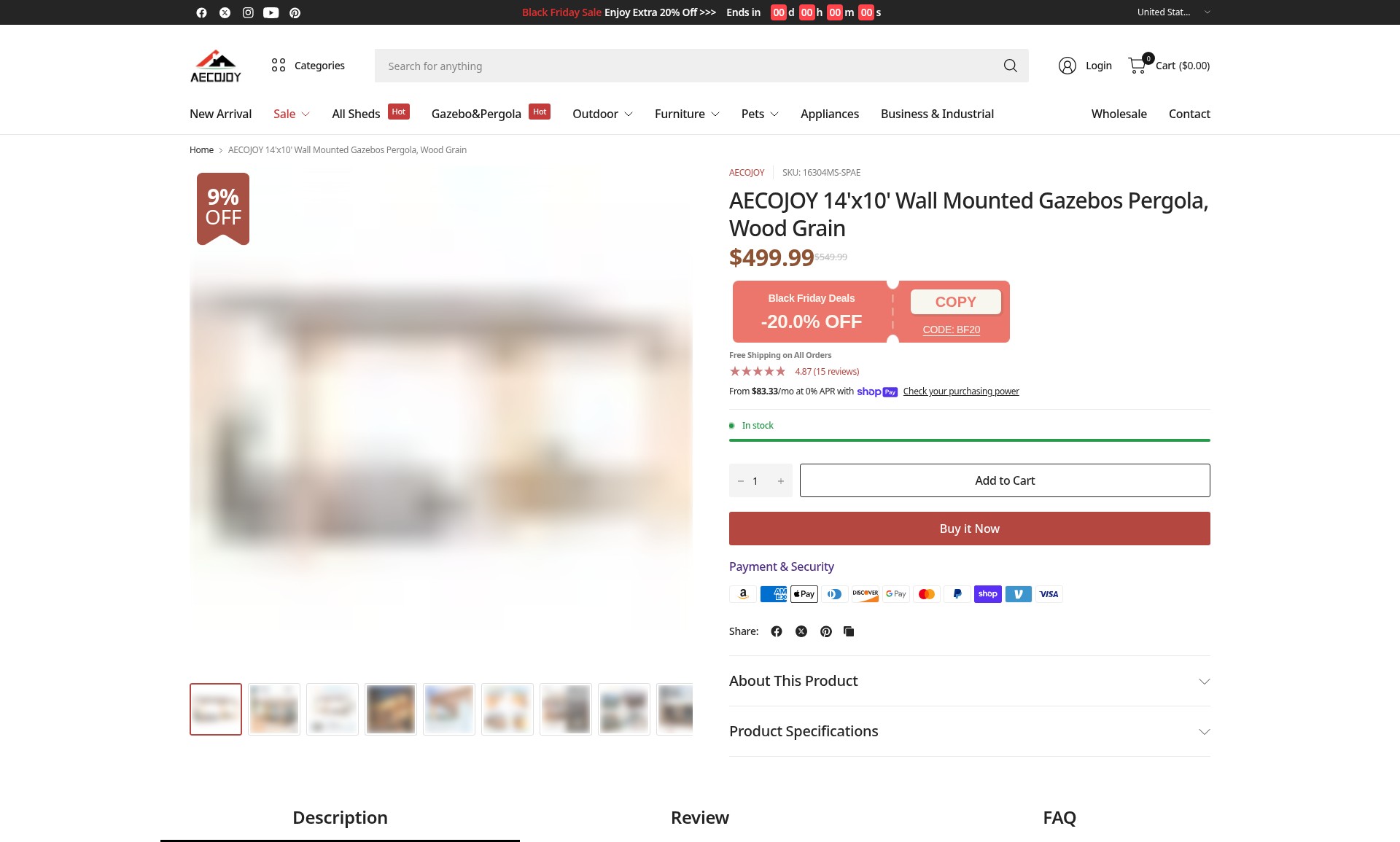 Screenshot of aecojoy.store