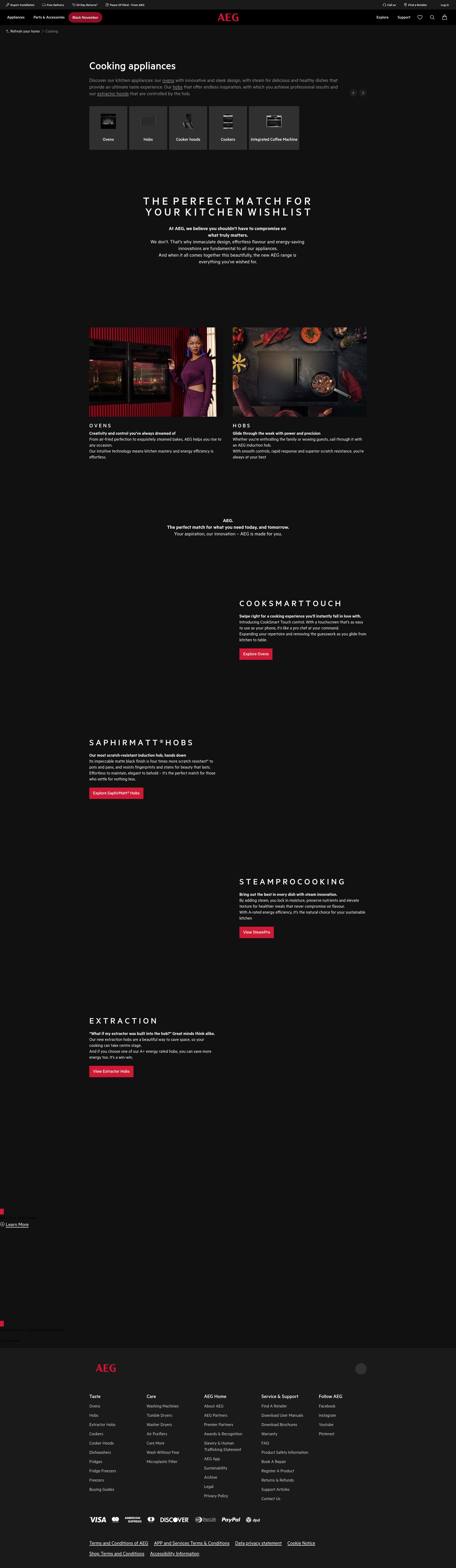 Screenshot of aeg.co.uk