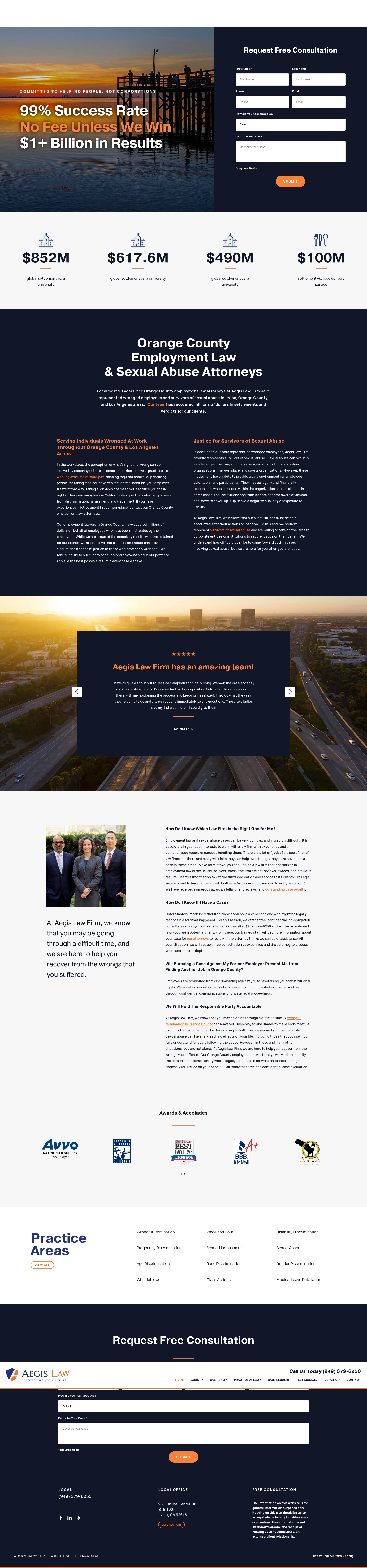 Screenshot of aegislawfirm.com