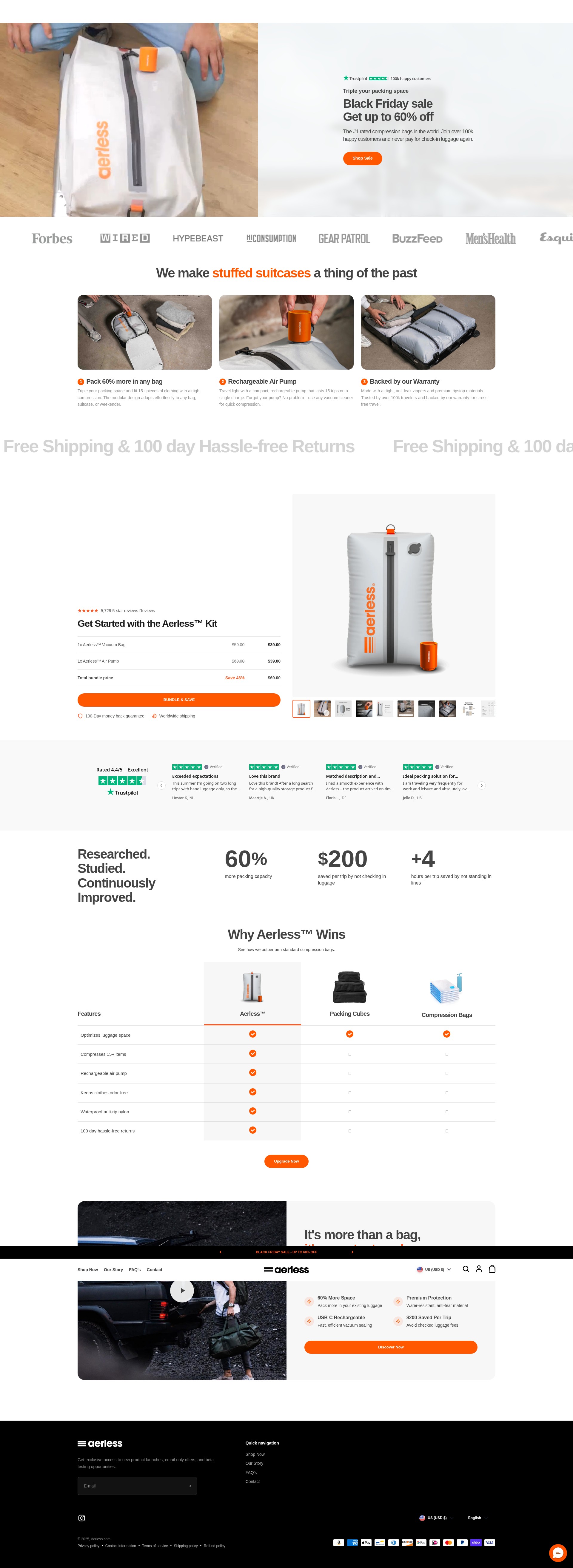 Screenshot of aerless.com
