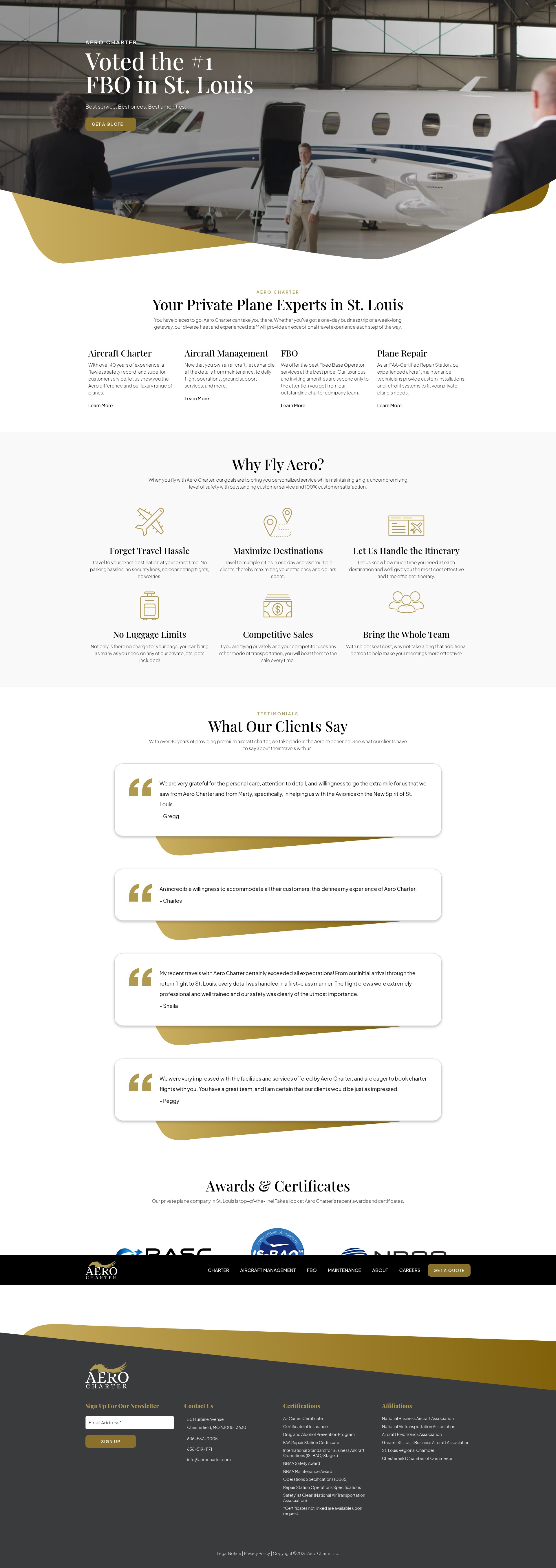 Screenshot of aerocharter.com