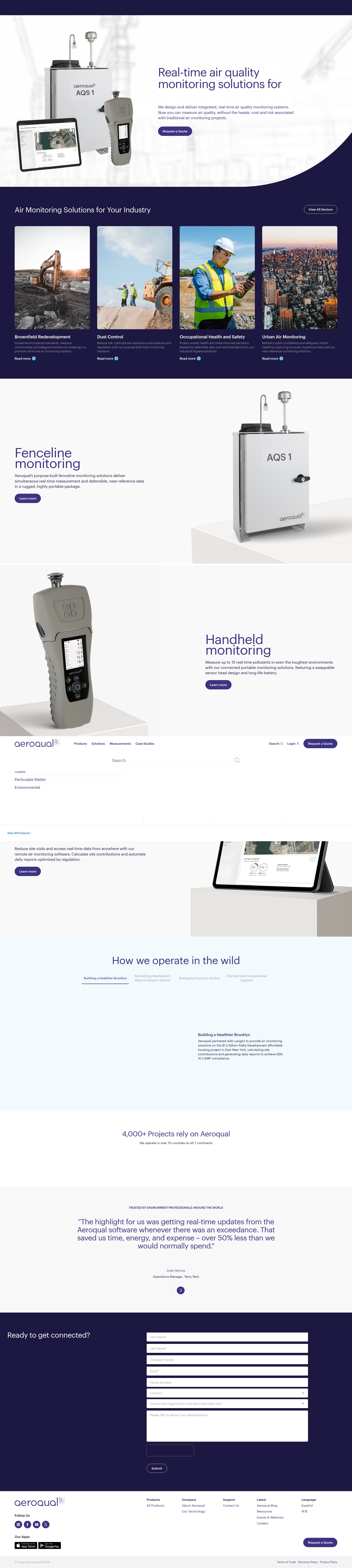 Screenshot of aeroqual.com
