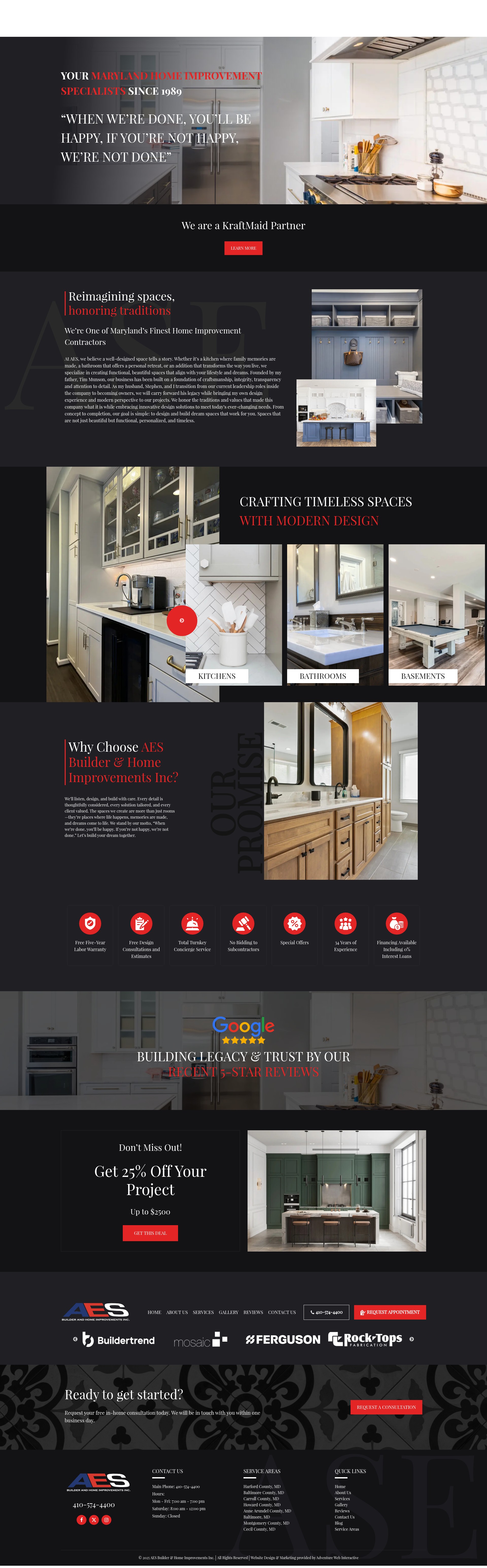 Screenshot of aeshome.us