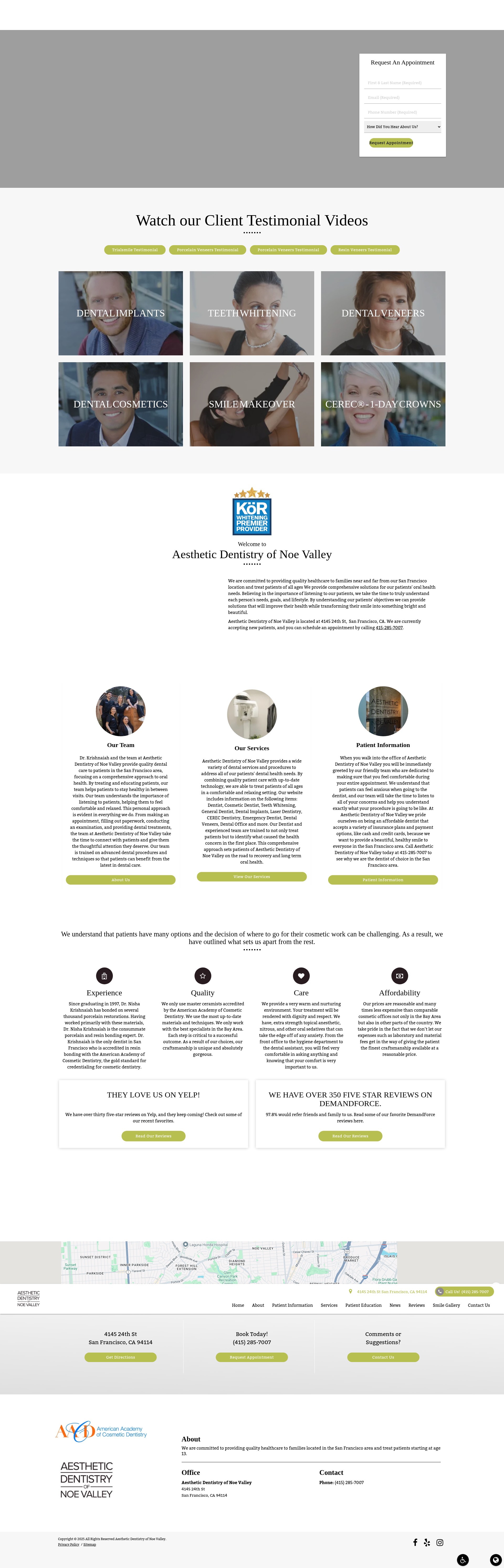 Screenshot of aestheticsmiles.com