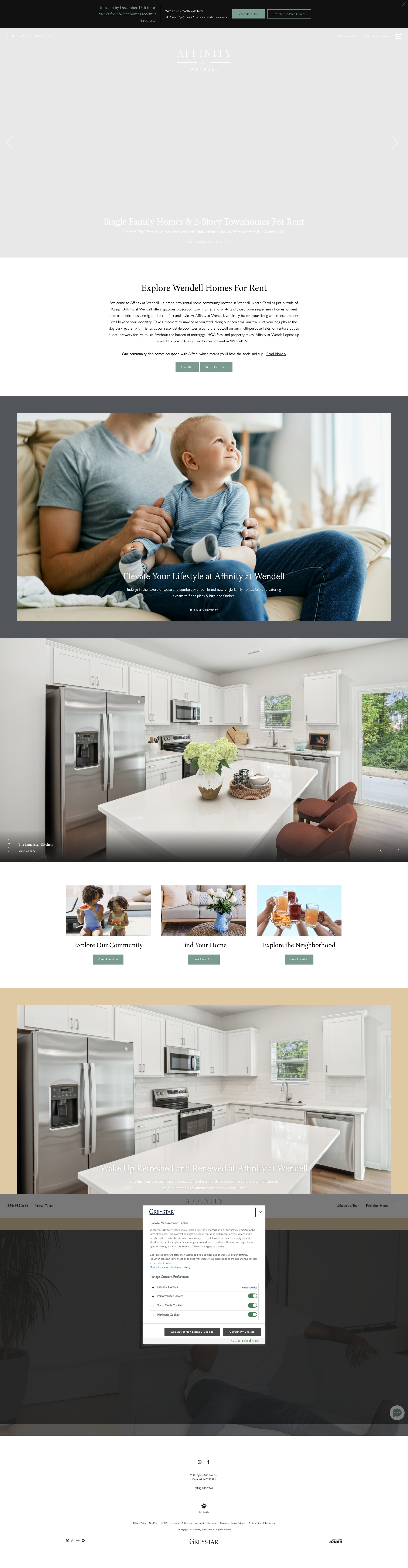 Screenshot of affinityatwendell.com