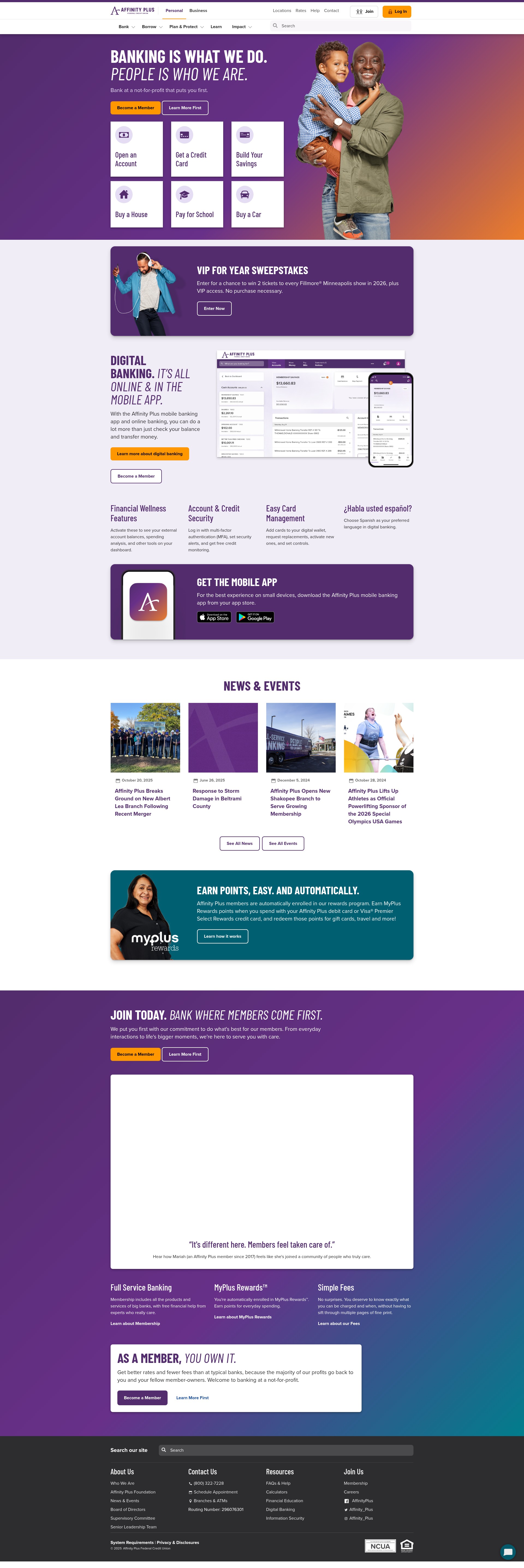 Screenshot of affinityplus.org