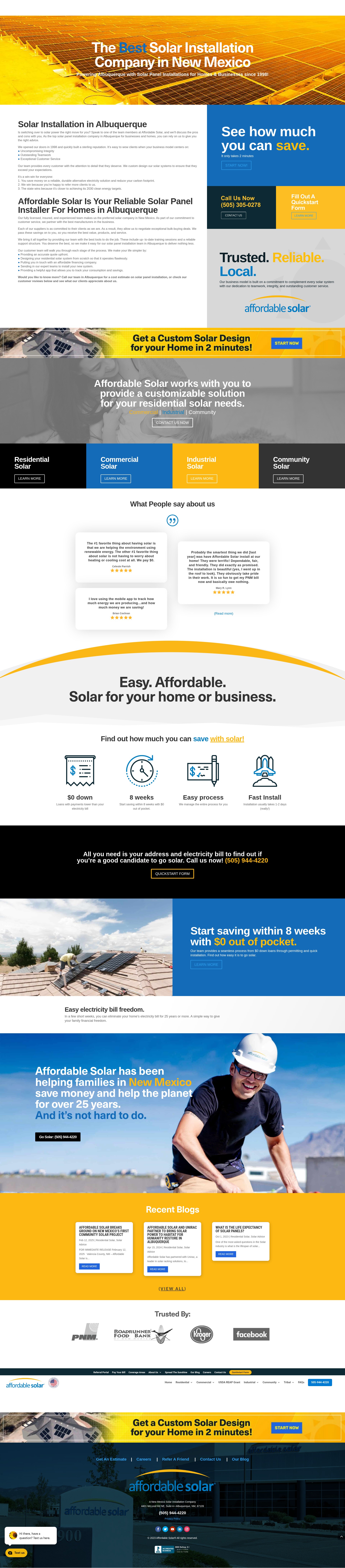 Screenshot of affordable-solar.com