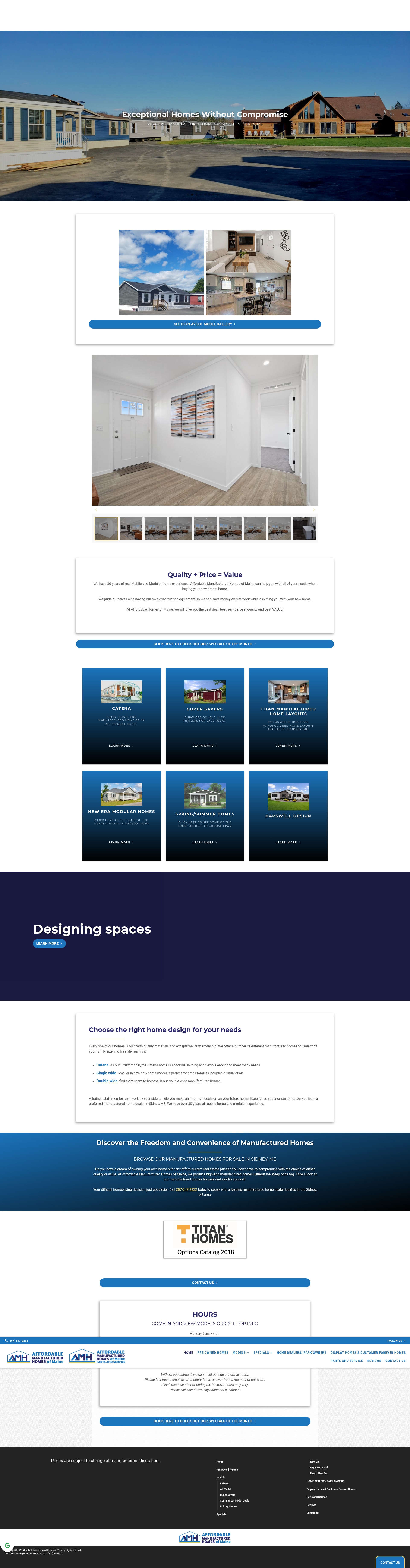 Screenshot of affordablemanufacturedhomesofmaine.com