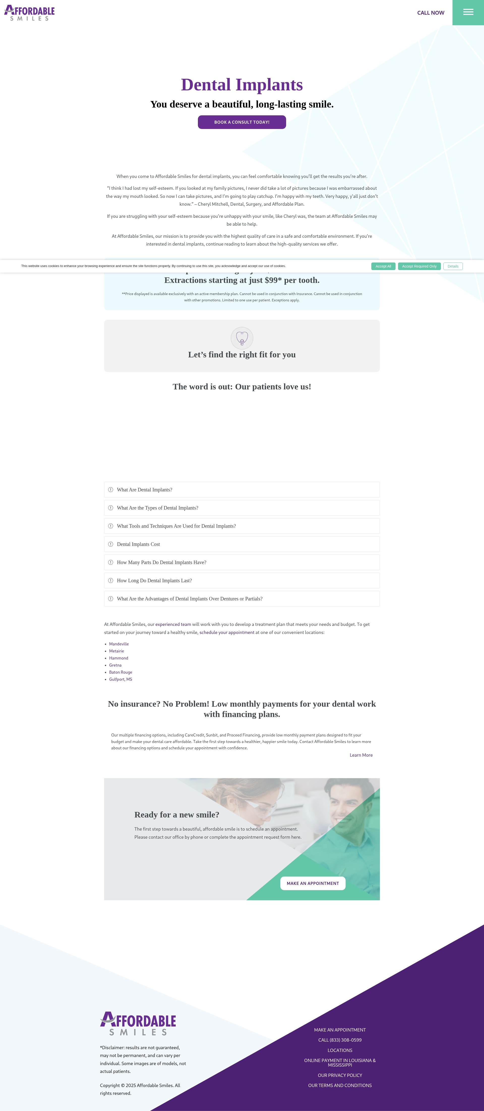 Screenshot of affordablesmilesdental.com