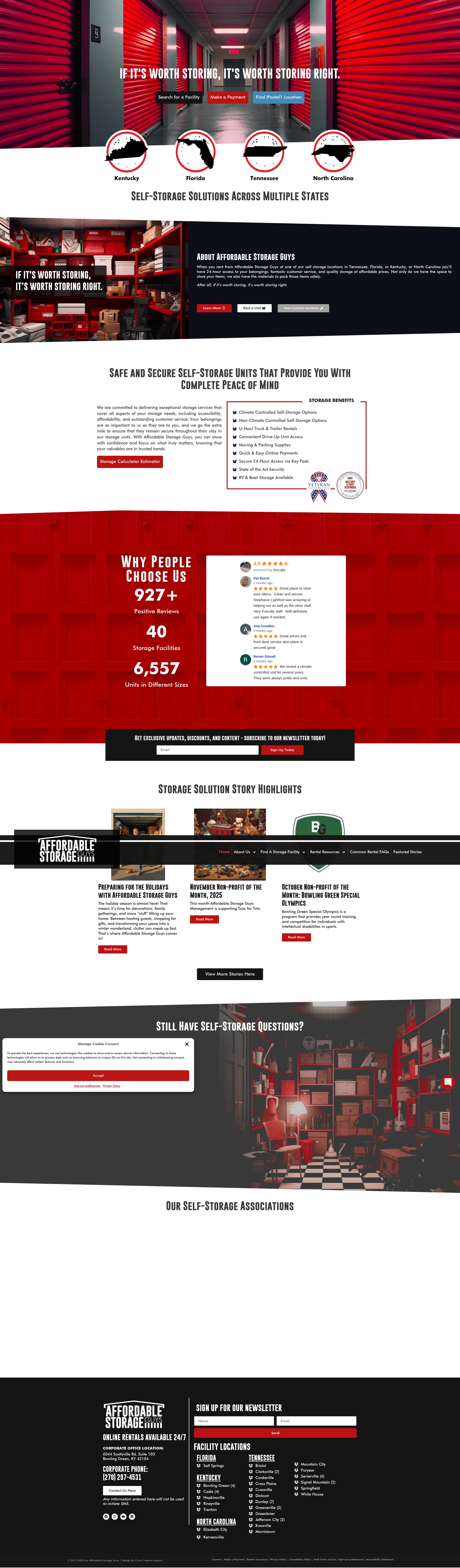 Screenshot of affordablestorageguys.com