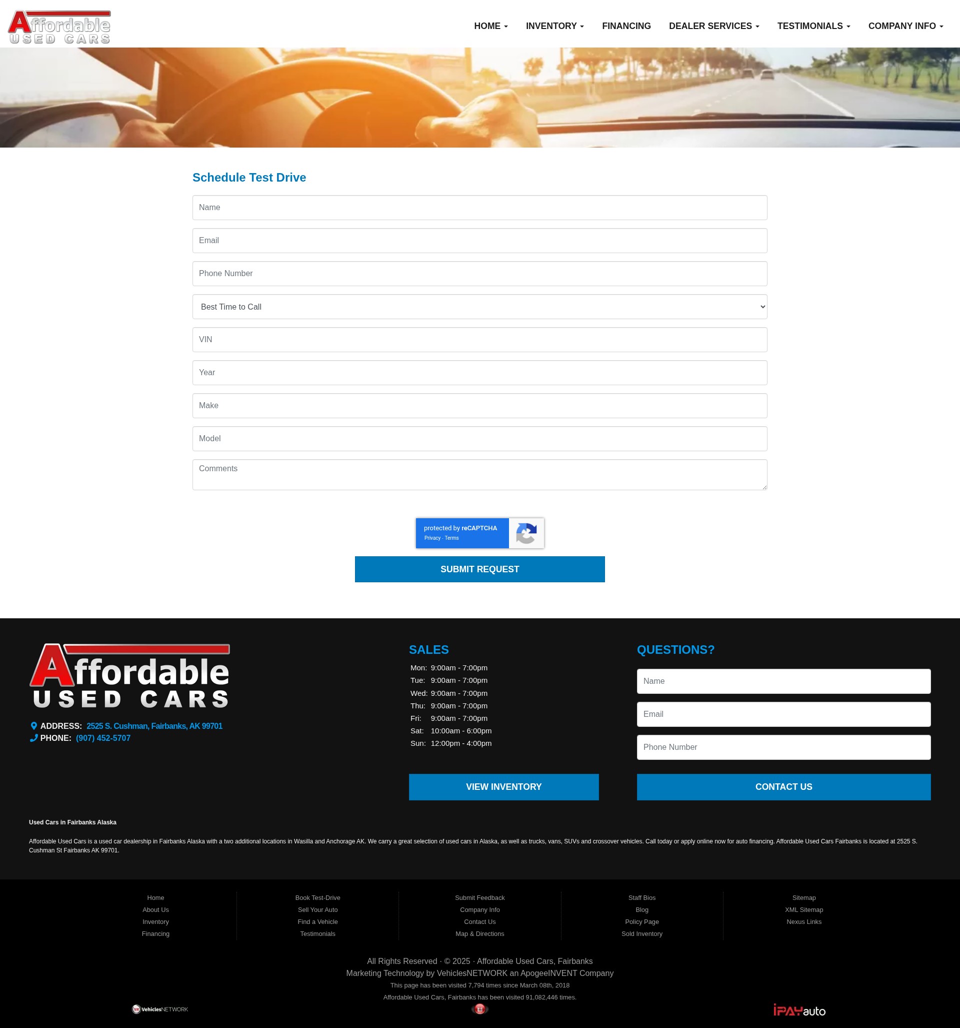 Screenshot of affordableusedcarsfairbanks.com