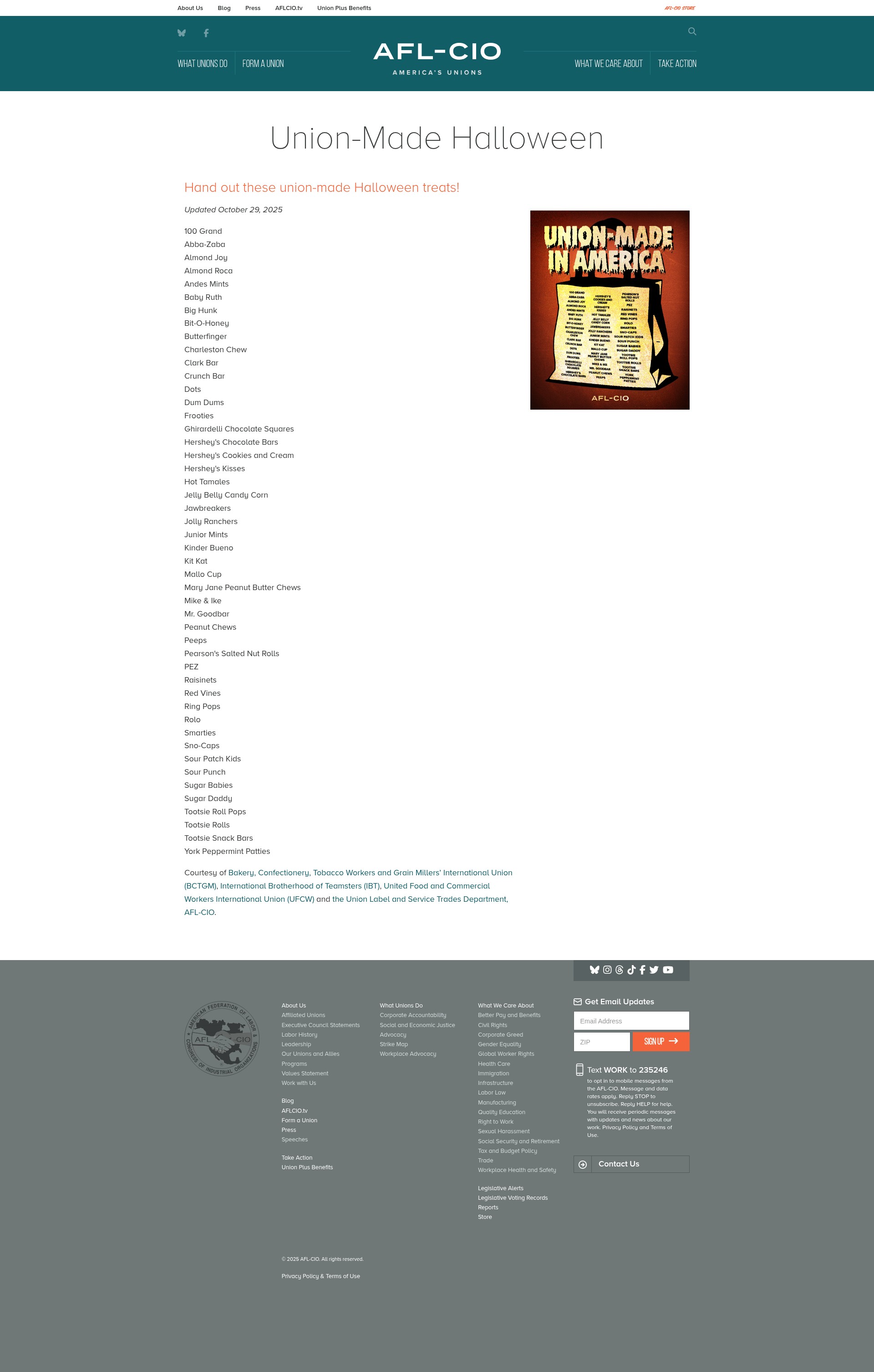 Screenshot of aflcio.org
