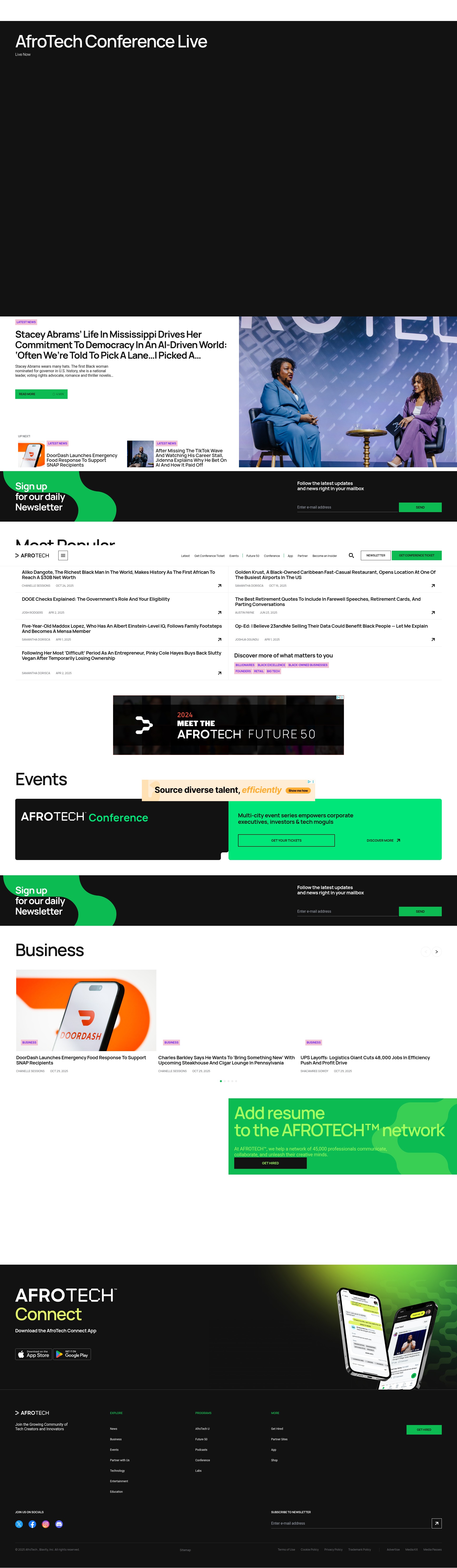 Screenshot of afrotech.com
