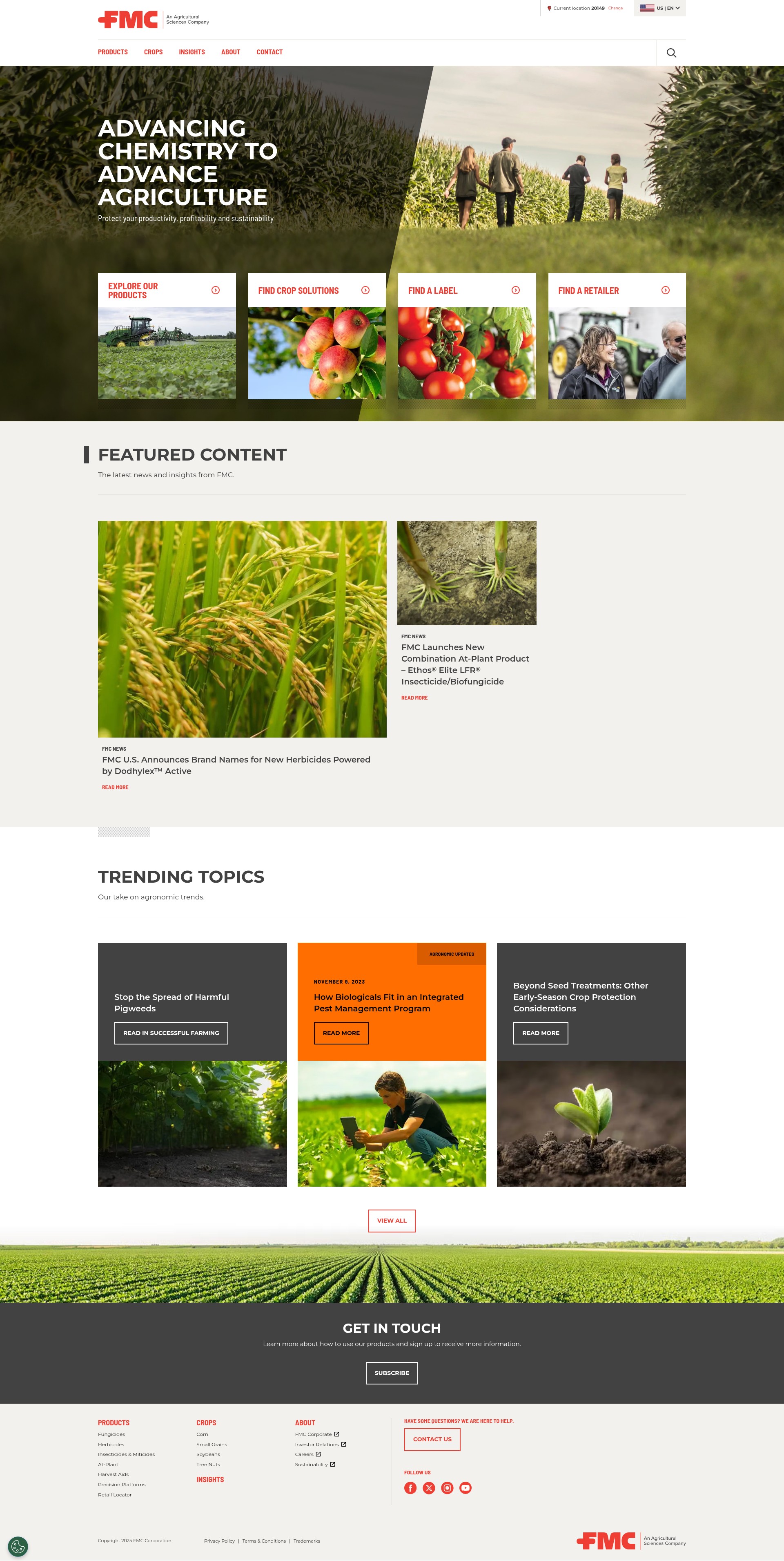 Screenshot of ag.fmc.com