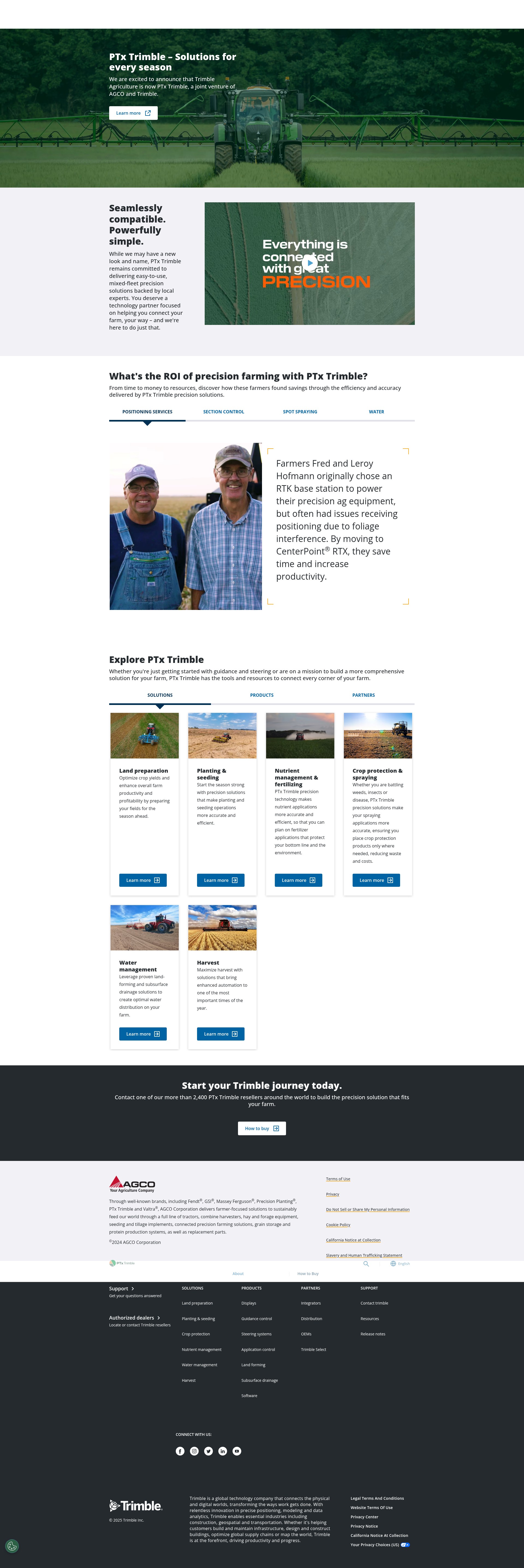 Screenshot of ag.ptxtrimble.com