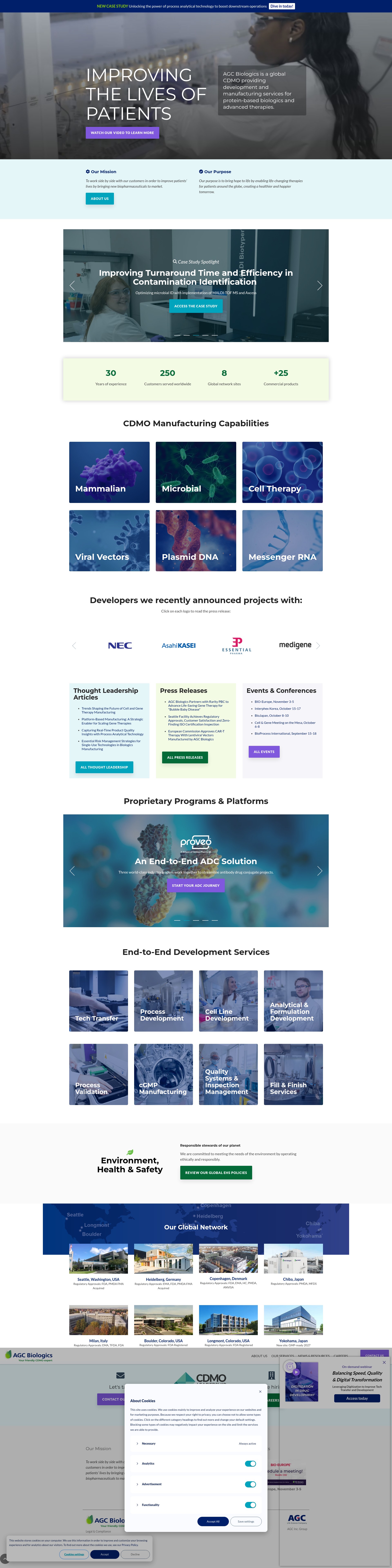 Screenshot of agcbio.com