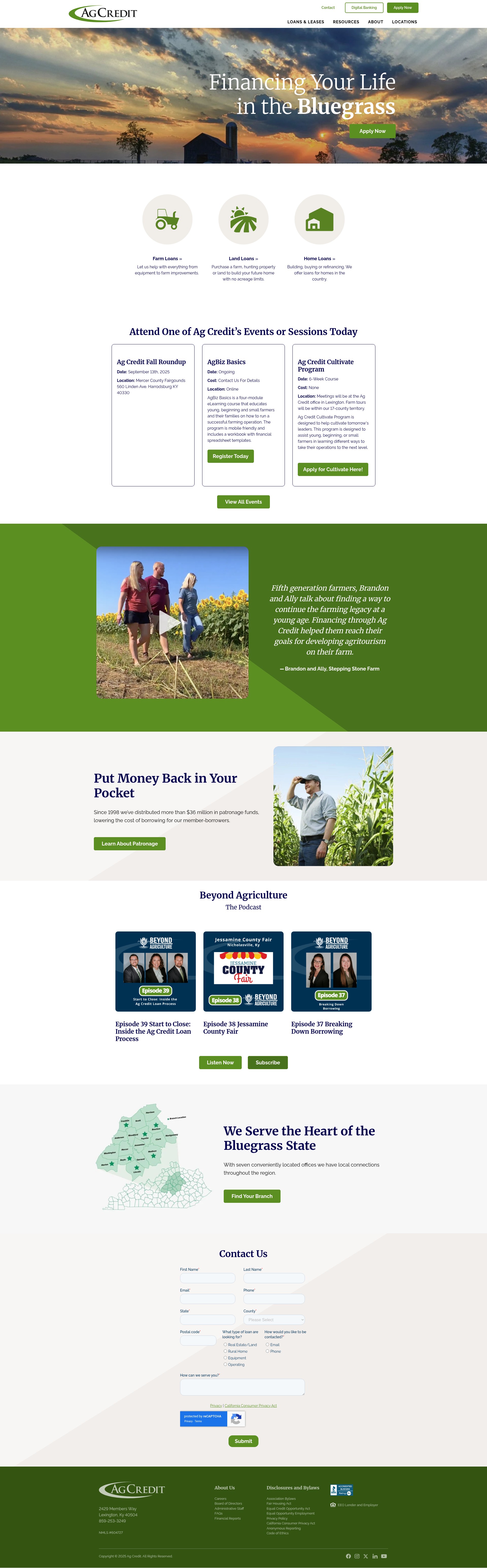 Screenshot of agcreditonline.com