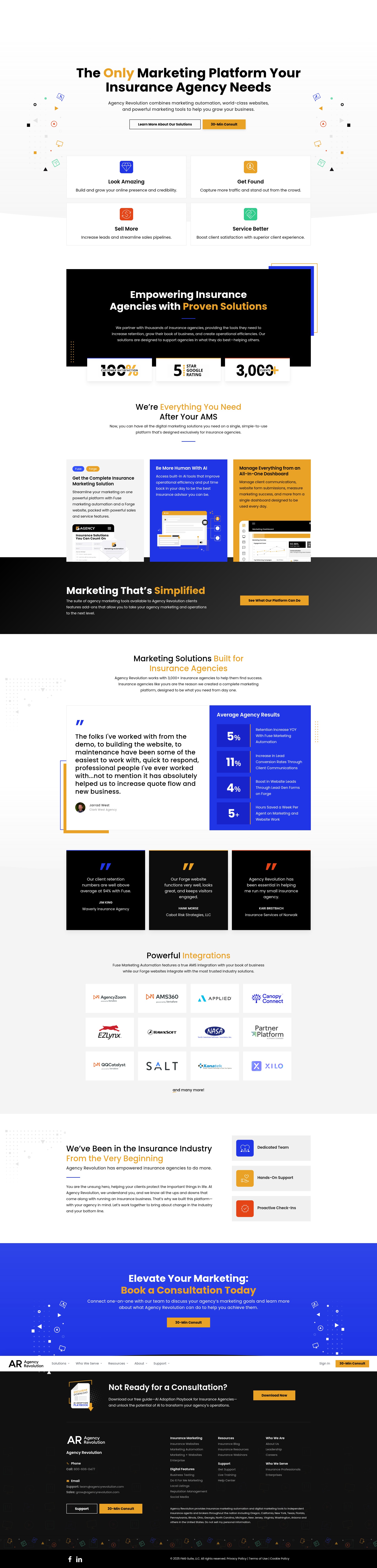 Screenshot of agencyrevolution.com