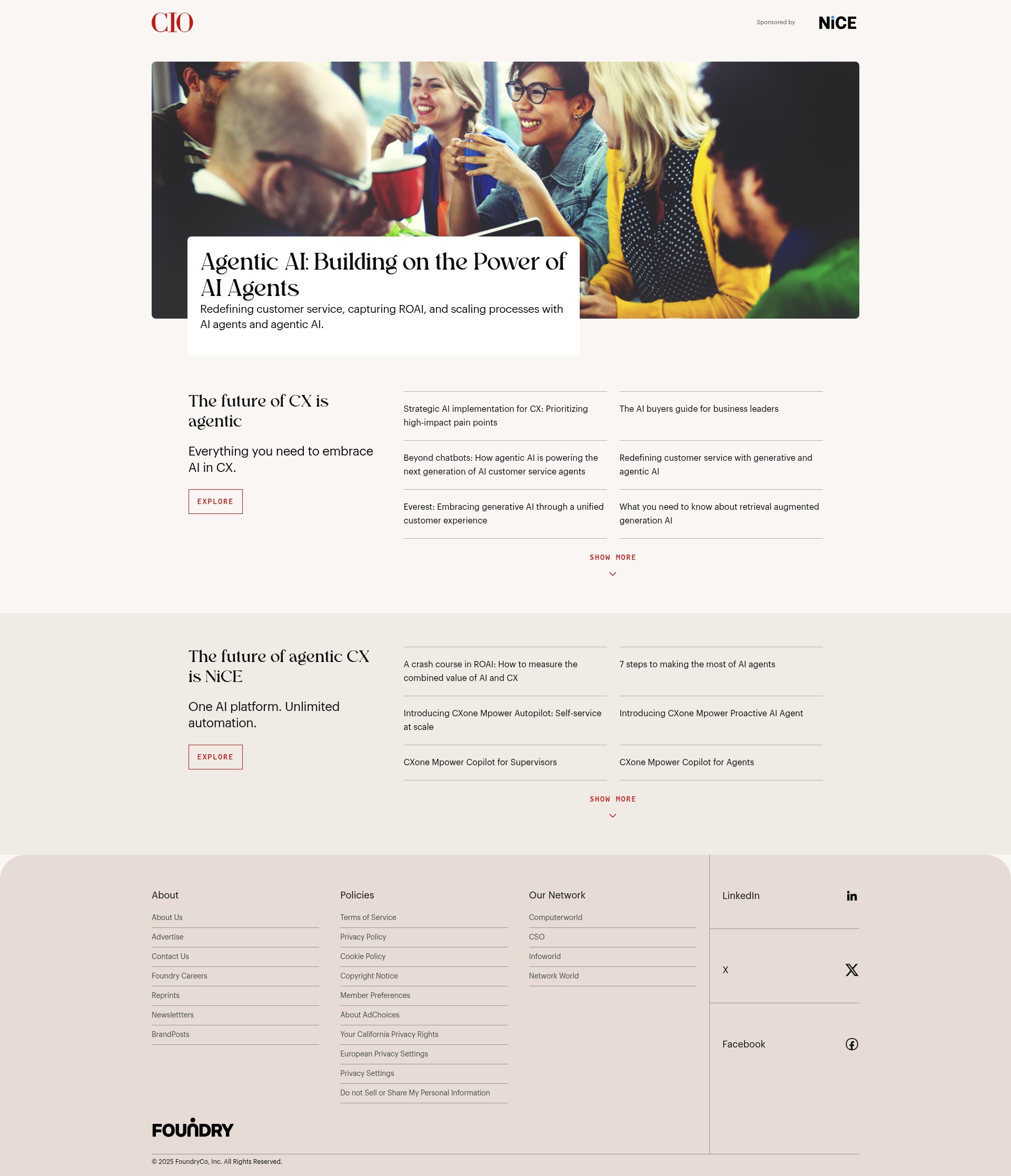 Screenshot of agenticforcx.cio.com
