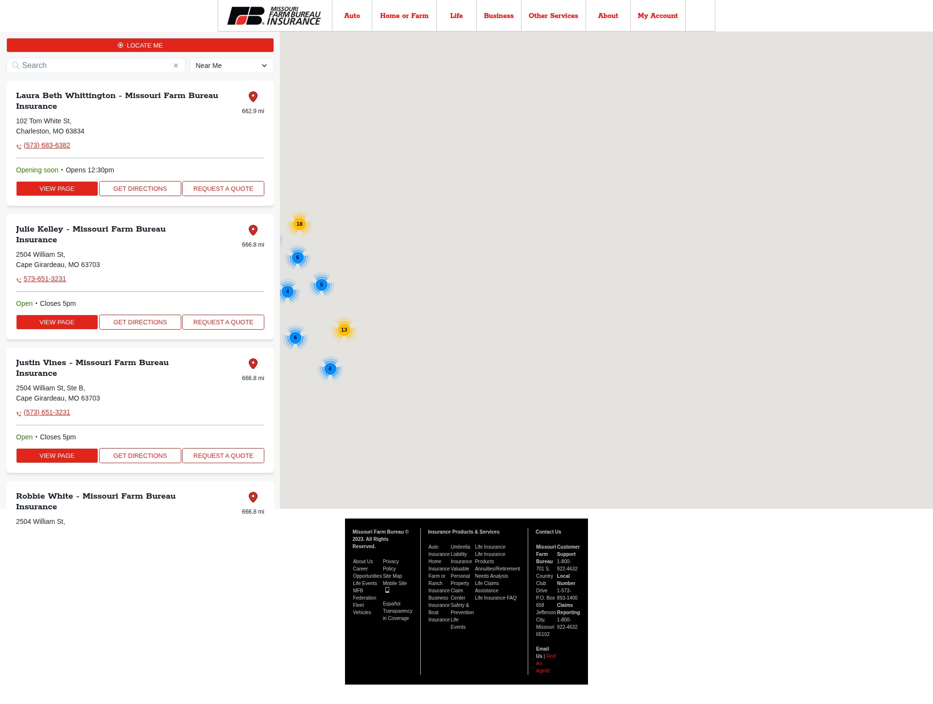 Screenshot of agents.mofbinsurance.com