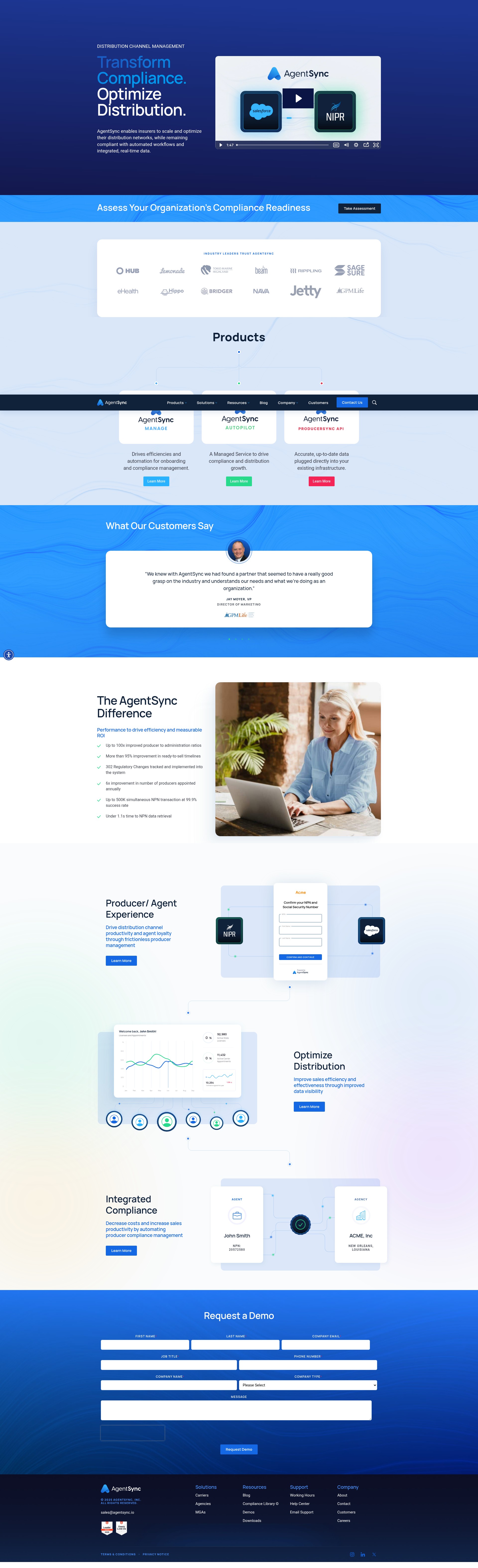 Screenshot of agentsync.io