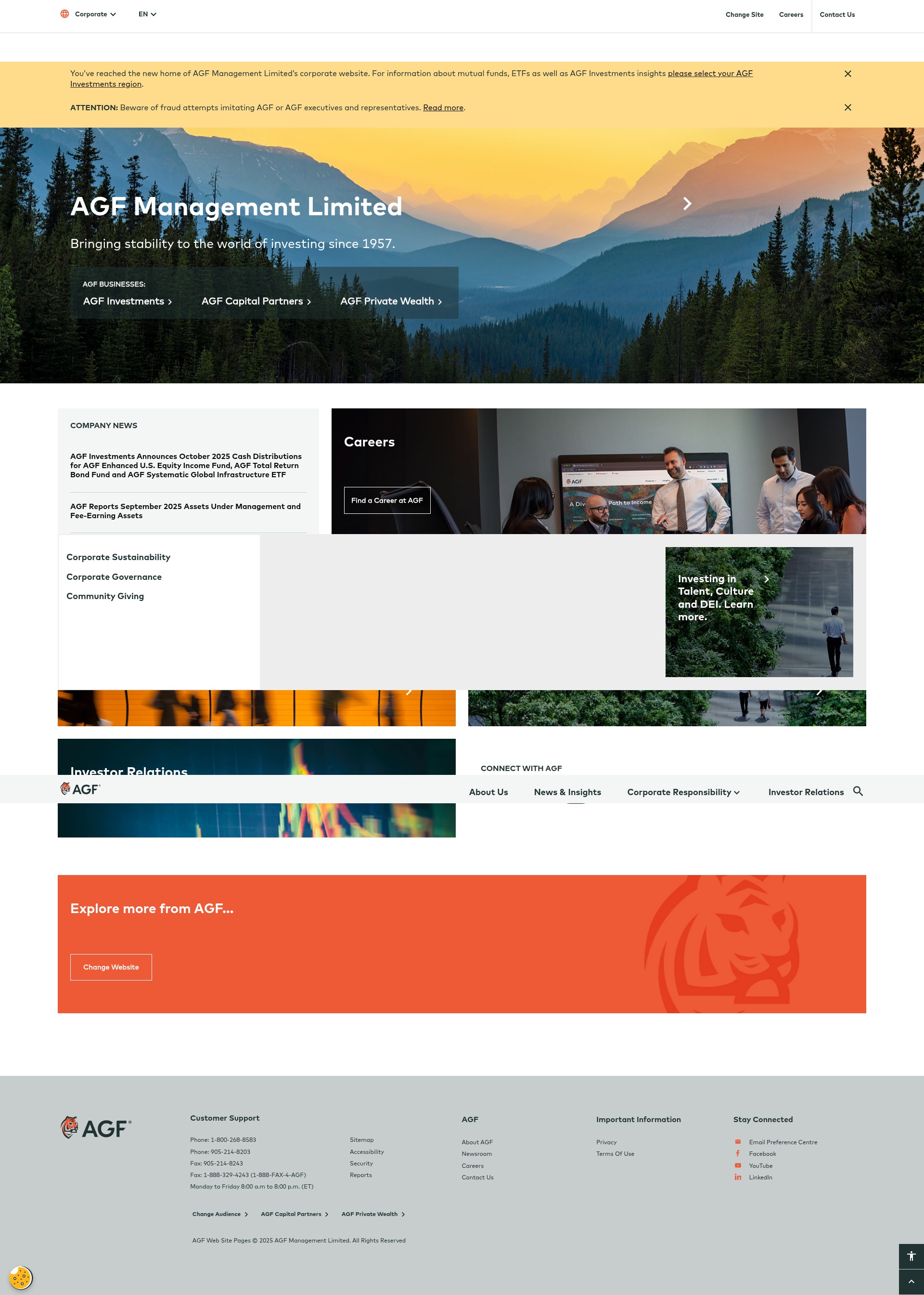 Screenshot of agf.com