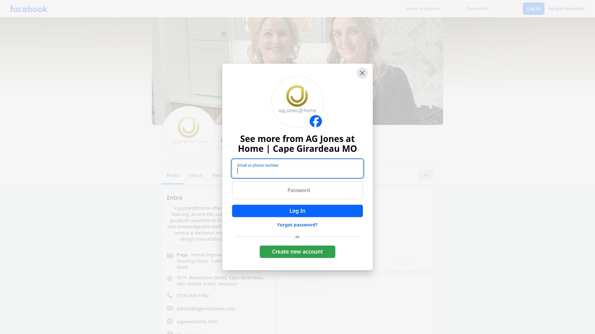 Screenshot of agjoneshome.com