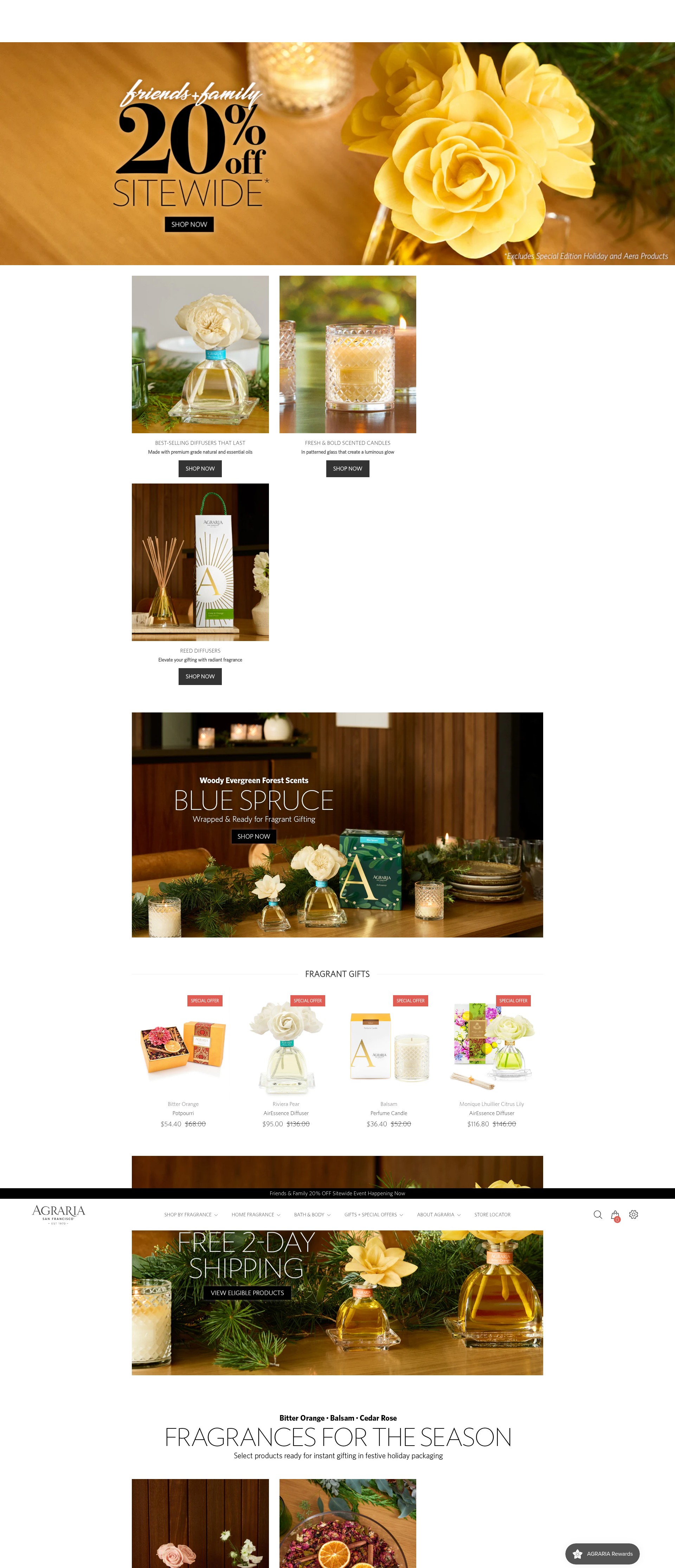 Screenshot of agrariahome.com