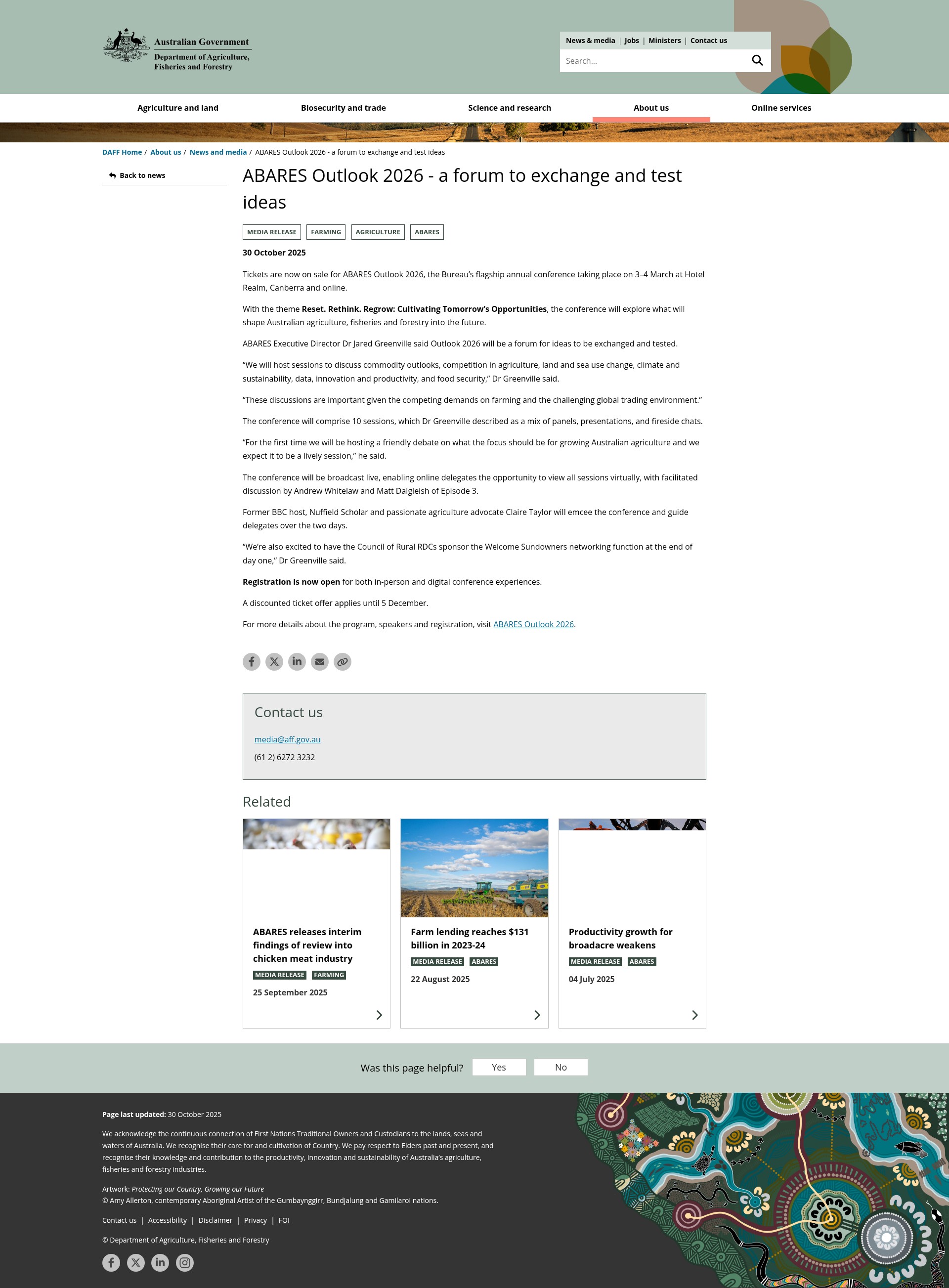 Screenshot of agriculture.gov.au